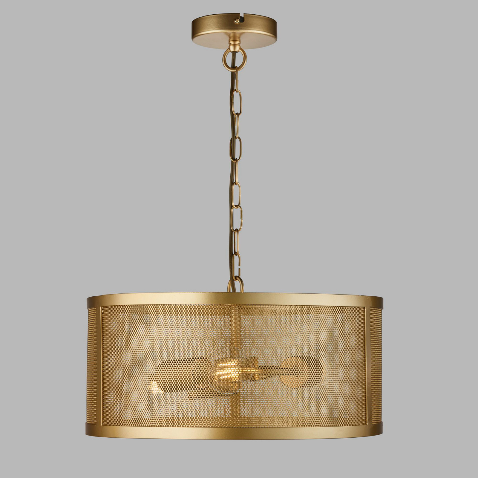 Hanglamp Fishnet, goud Ø 45 cm