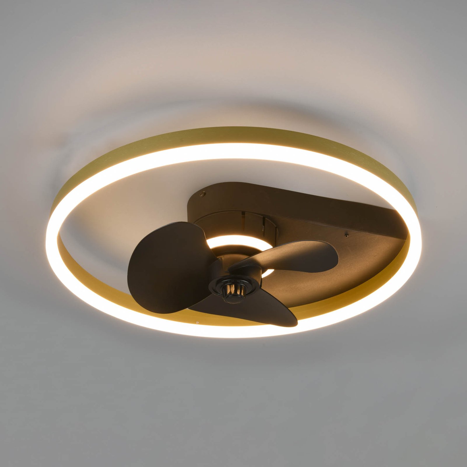 Borgholm mennyezeti ventilátor LED-es, CCT fekete