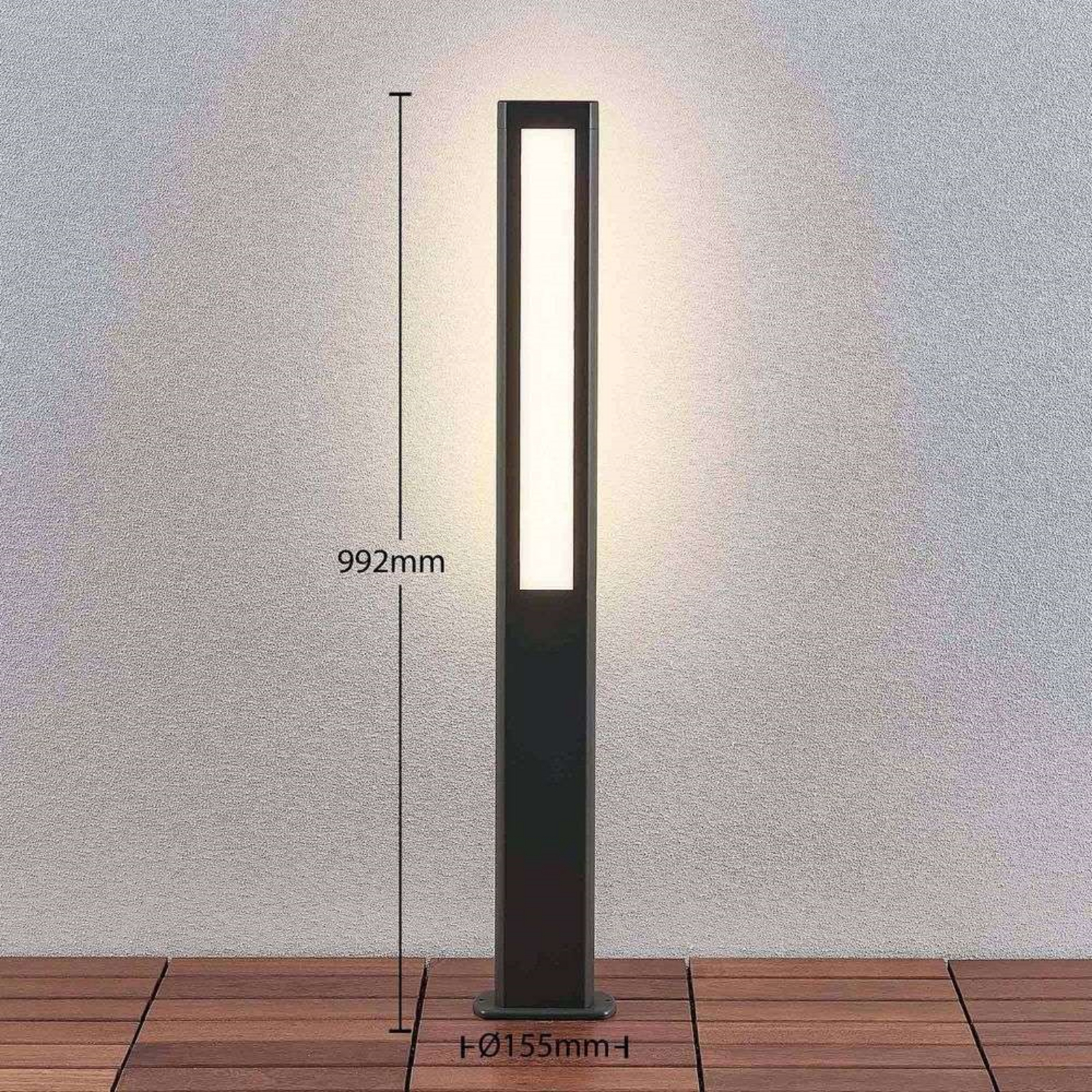 Mhairi Buiten Tuinlampe IP54 Dark Grey - Lucande