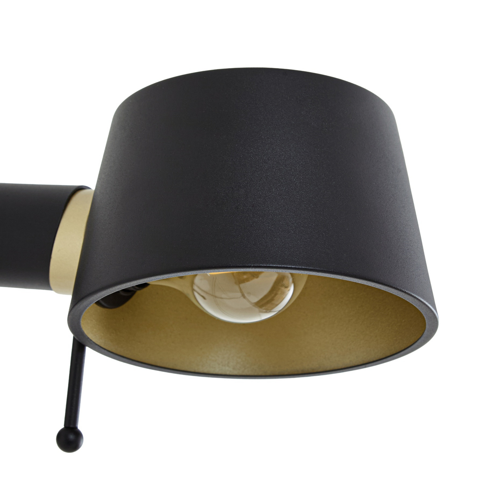 Silka fali lámpa, 14 cm, fekete, rugalmas, dugasz - Lucande