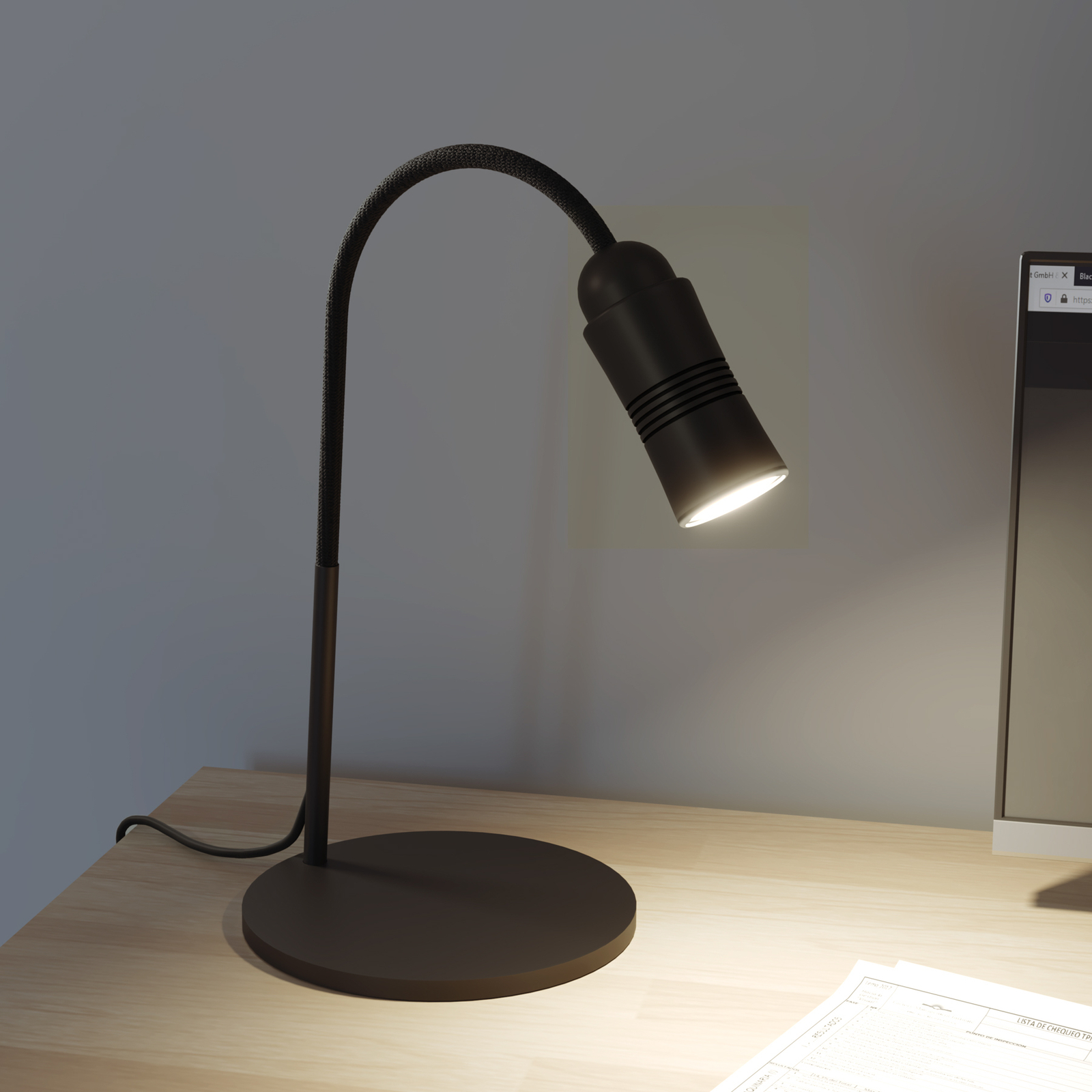 Neo! Table LED-bordslampa dimbar svart/svart