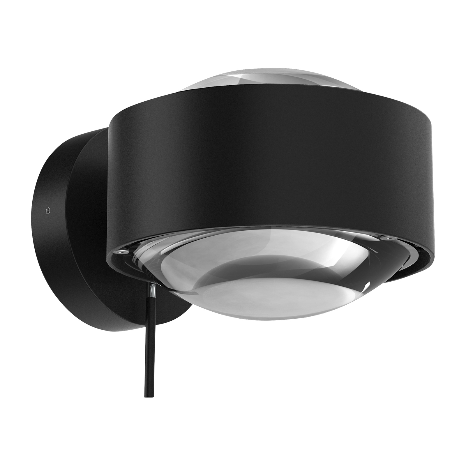 Puk Maxx Wall+ LED Linsen klar, schwarz matt/chrom