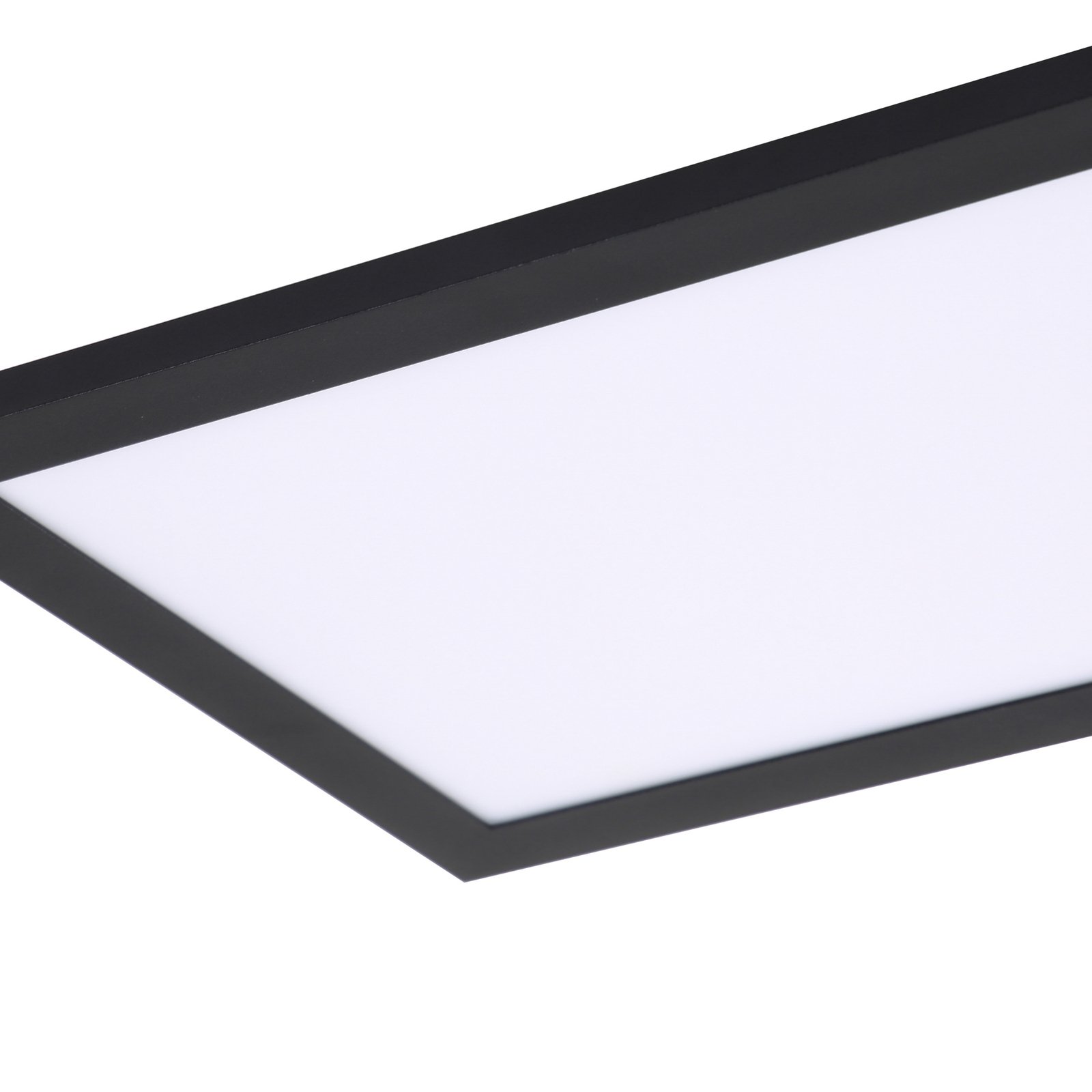 Lindby LED panel Enhife, black, 80 x 20 cm, metal, 4,000K