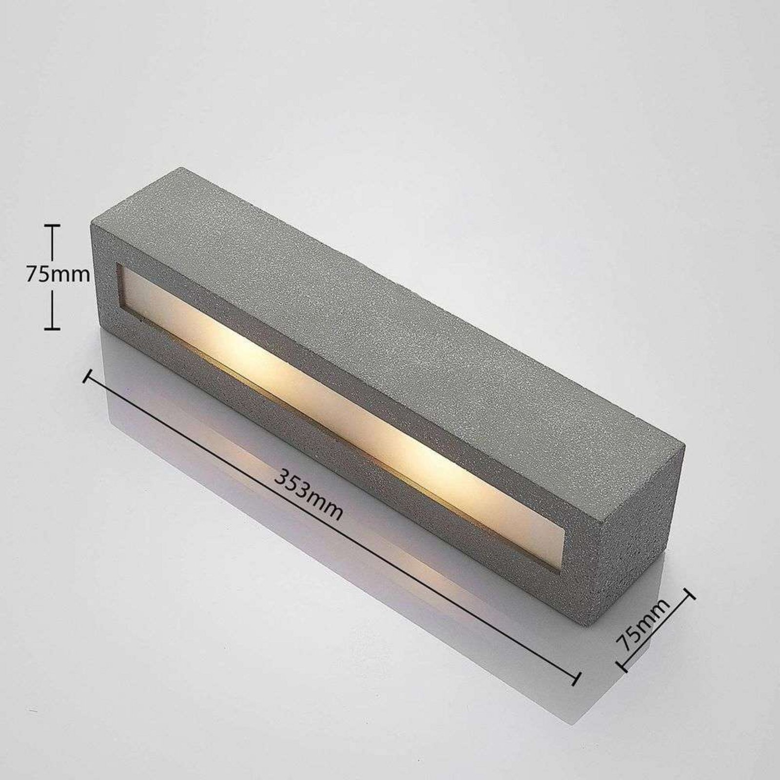 Nellie LED Aplică de Perete L35,3 Concrete - Lindby