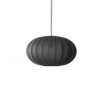 Knit-Wit 57 Ovale hanglamp zwart E27 - Handgemaakt