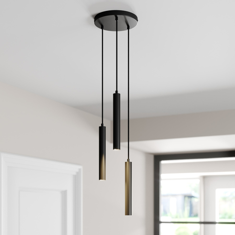 Arcchio Franka LED-pendellampa 3 lampor rund