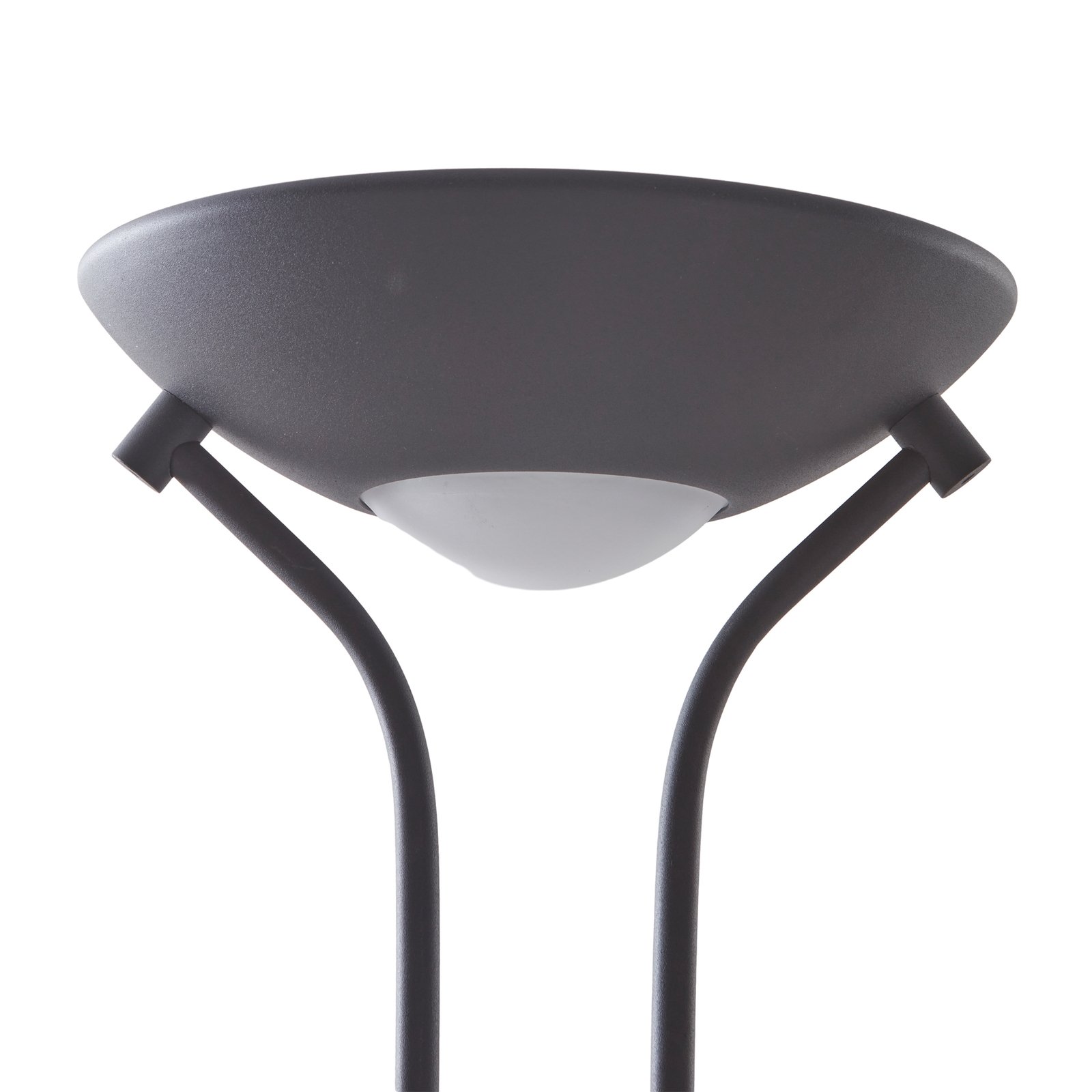 Lindby LED-Standleuchte Josefin, schwarz, Leselicht, dimmbar