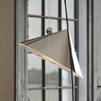 Candeeiro suspenso LED Pose da Tom Dixon, prateado, Ø 43 cm, aço, regulável