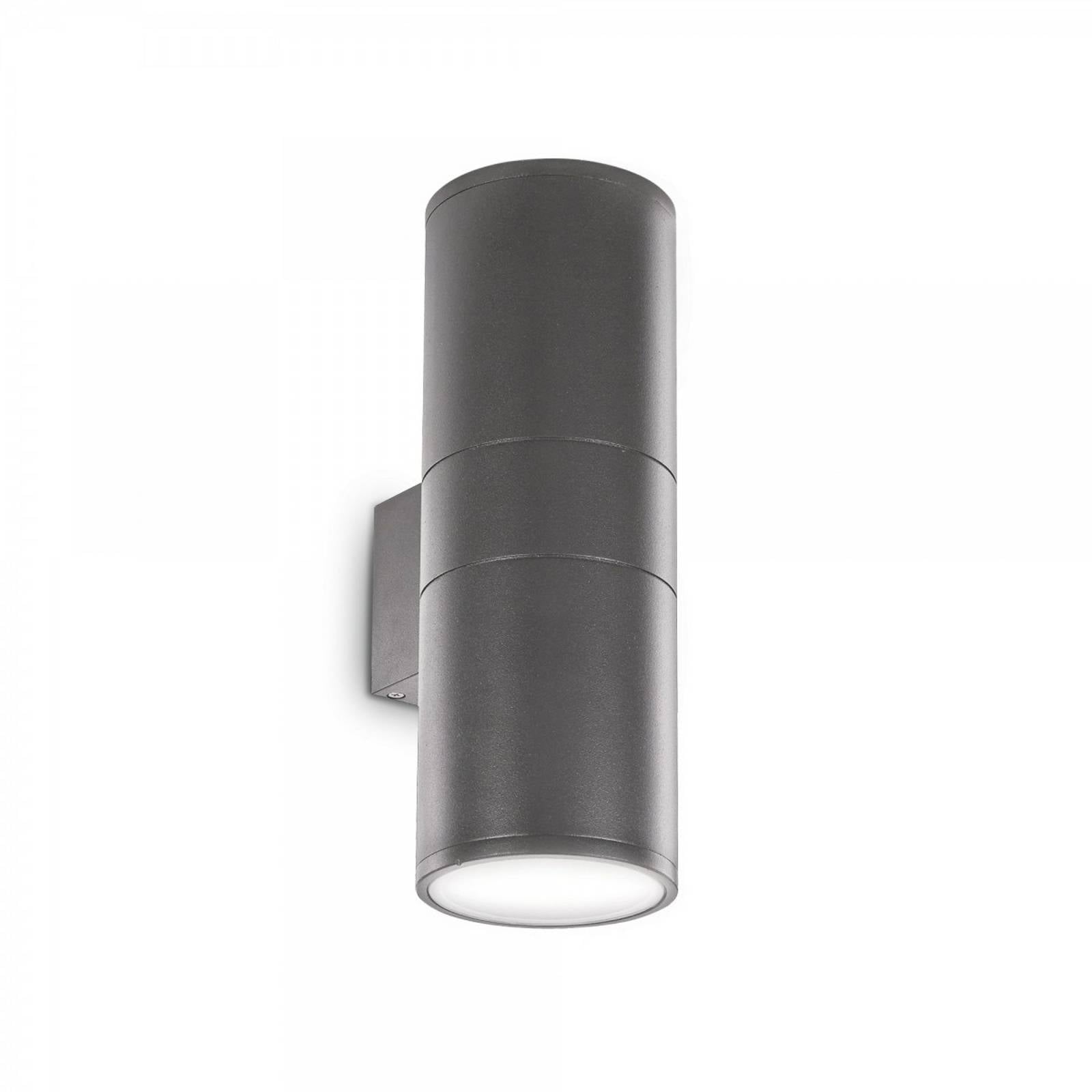 Ideal Lux Außenwandlampe Gun anthrazit Alu, Ø 11 cm, up/down