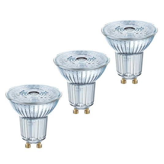 LED-heijastinlamppu GU10 4,3W, lämmin valk., 3 kpl