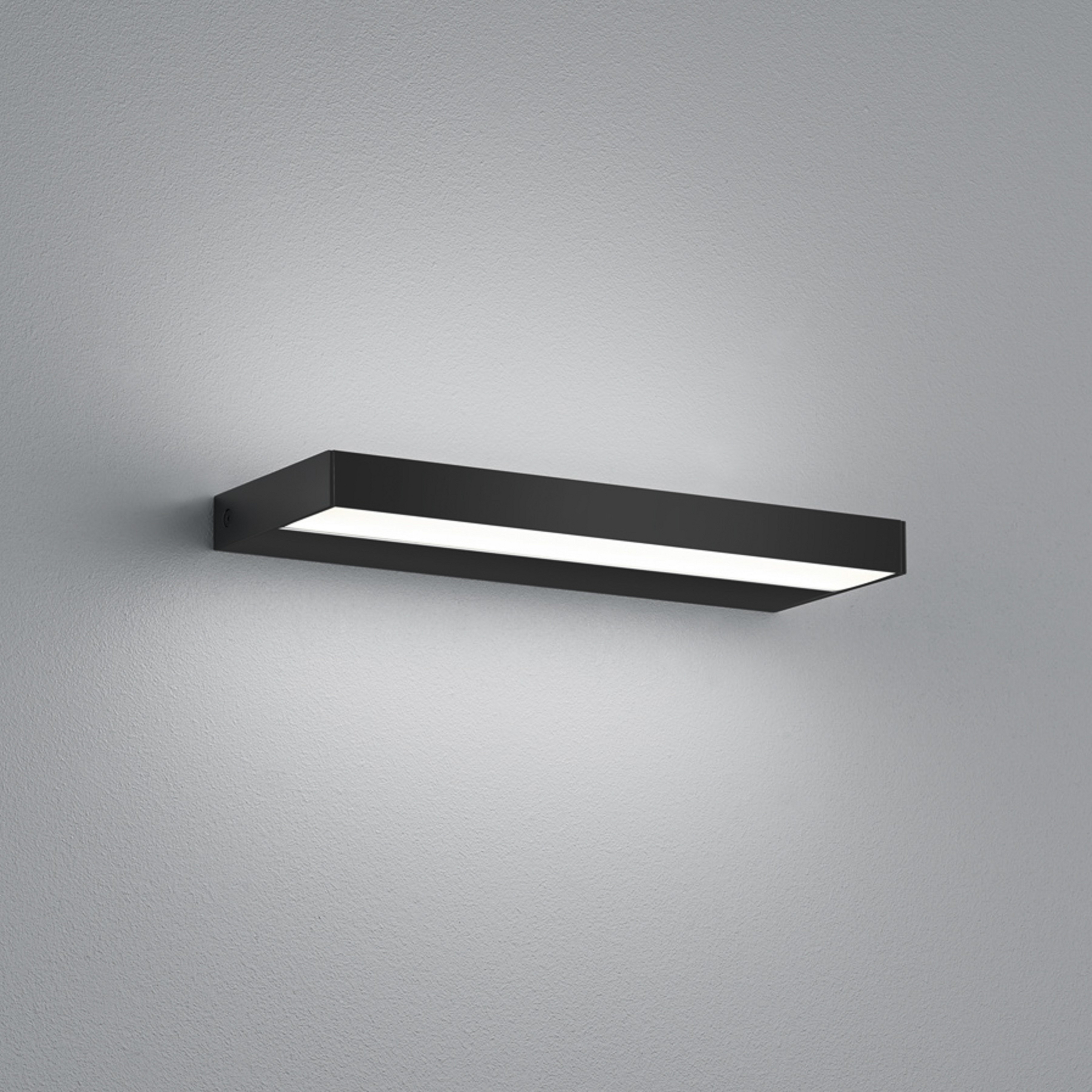 Helestra Slate LED-Wandleuchte, matt schwarz 30 cm