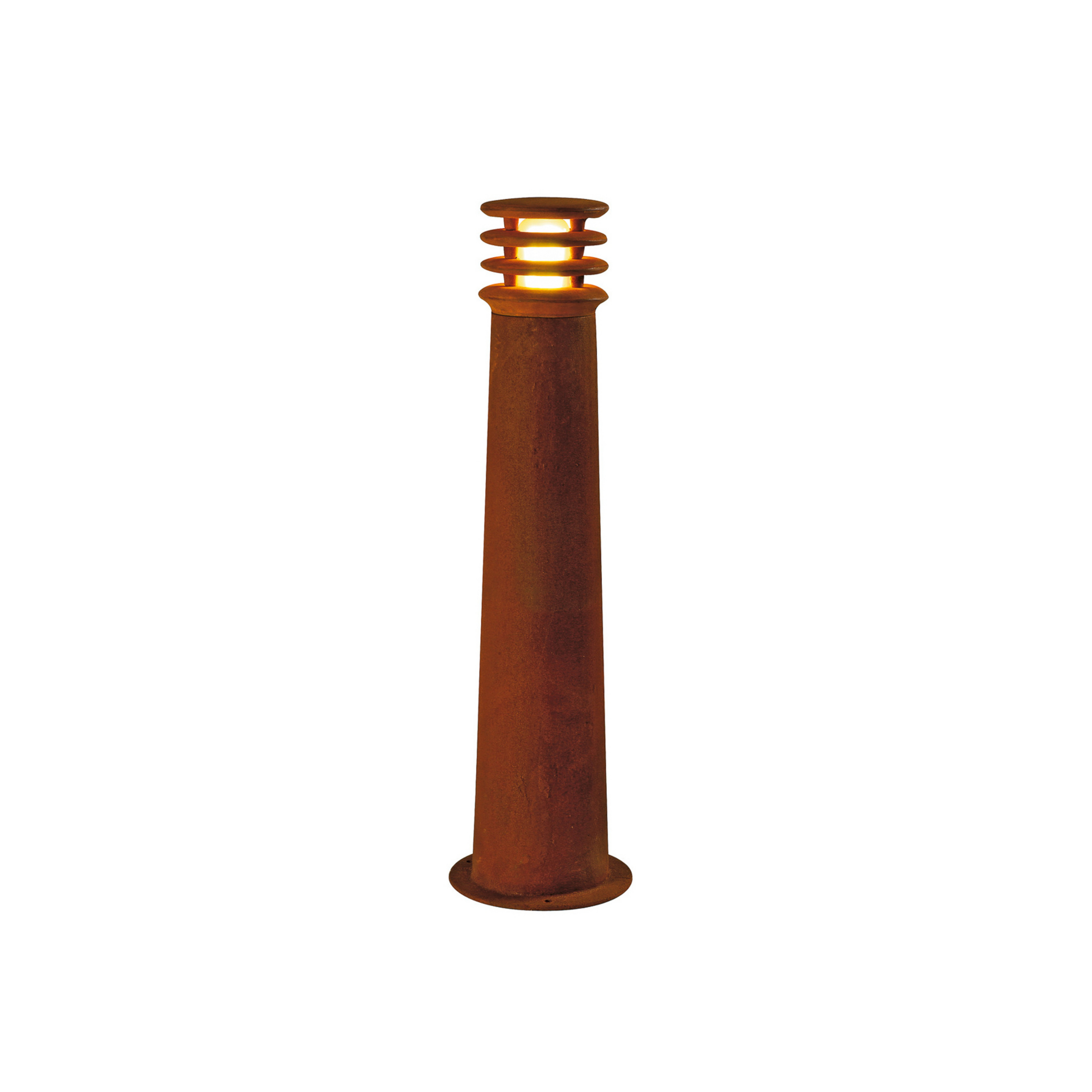SLV borne lumineuse Rusty 70, couleur rouille, acier, hauteur 70 cm, IP55