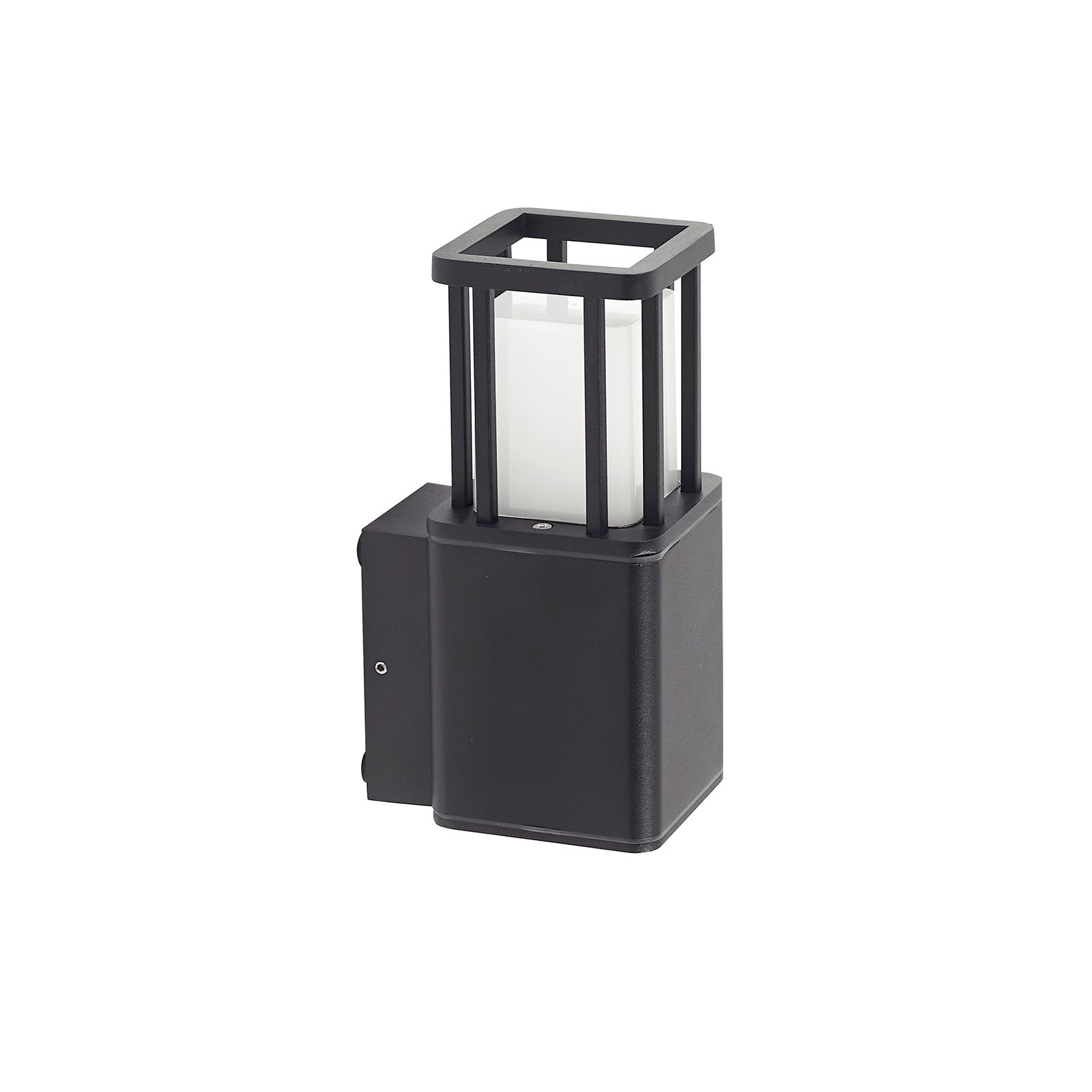 Lucande Aplique de exterior LED Dakil, negro, aluminio