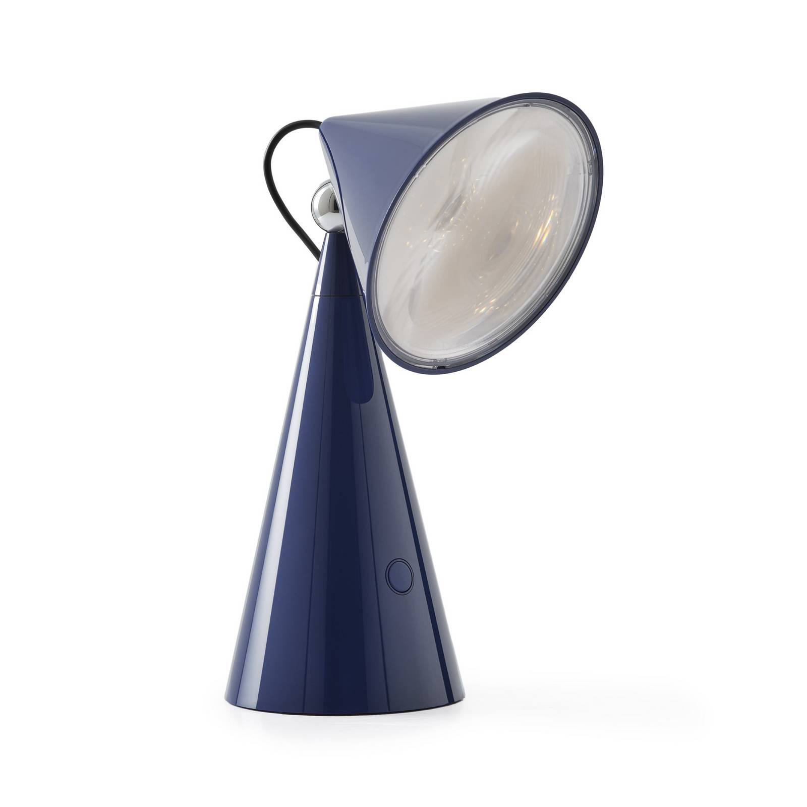 Tom Dixon LED-Akku-Tischlampe Pose, indigo, Höhe 25 cm