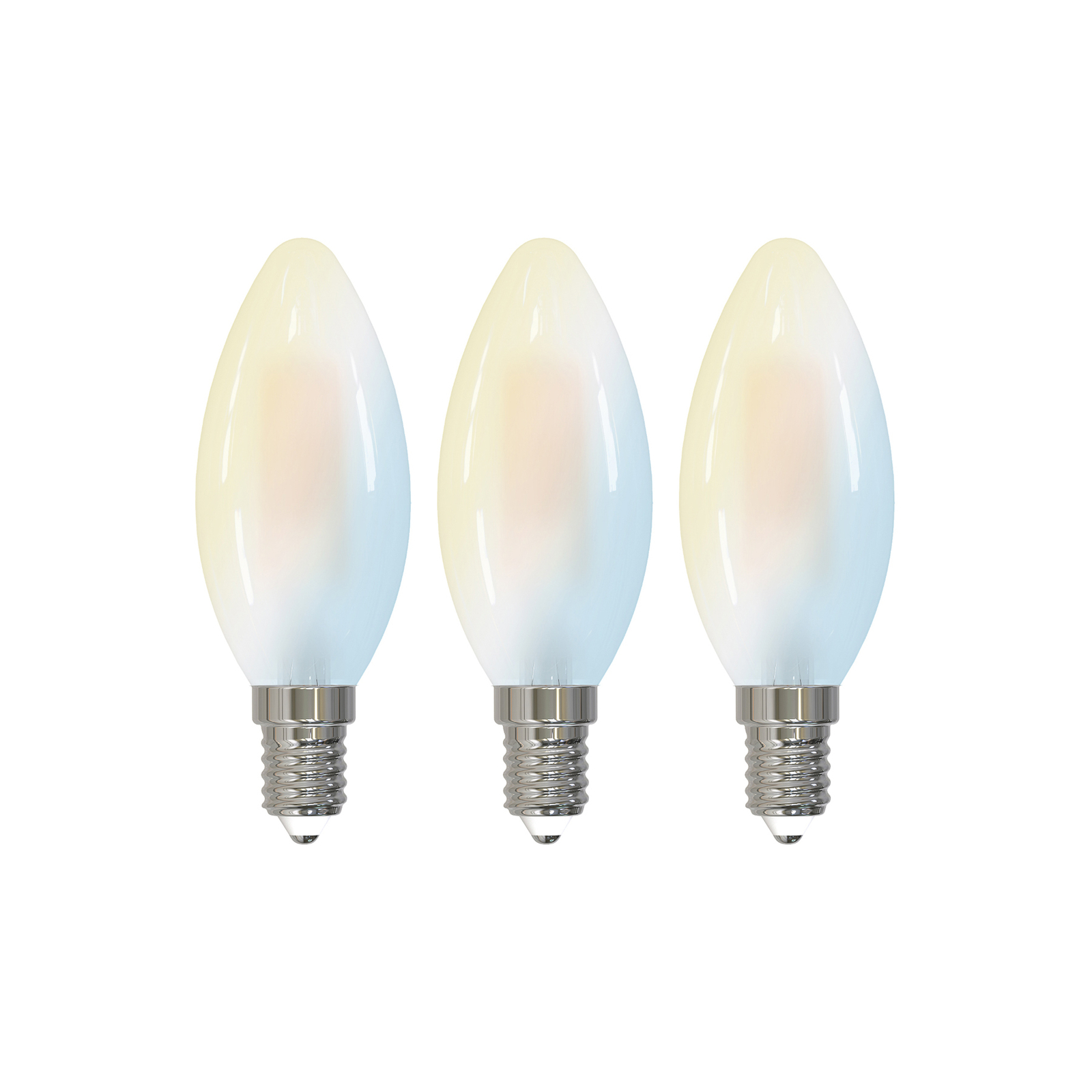 LUUMR Smart LED pilienu lampu komplekts ar 3 E14 4,2 W CCT caurspīdīgs Tuya