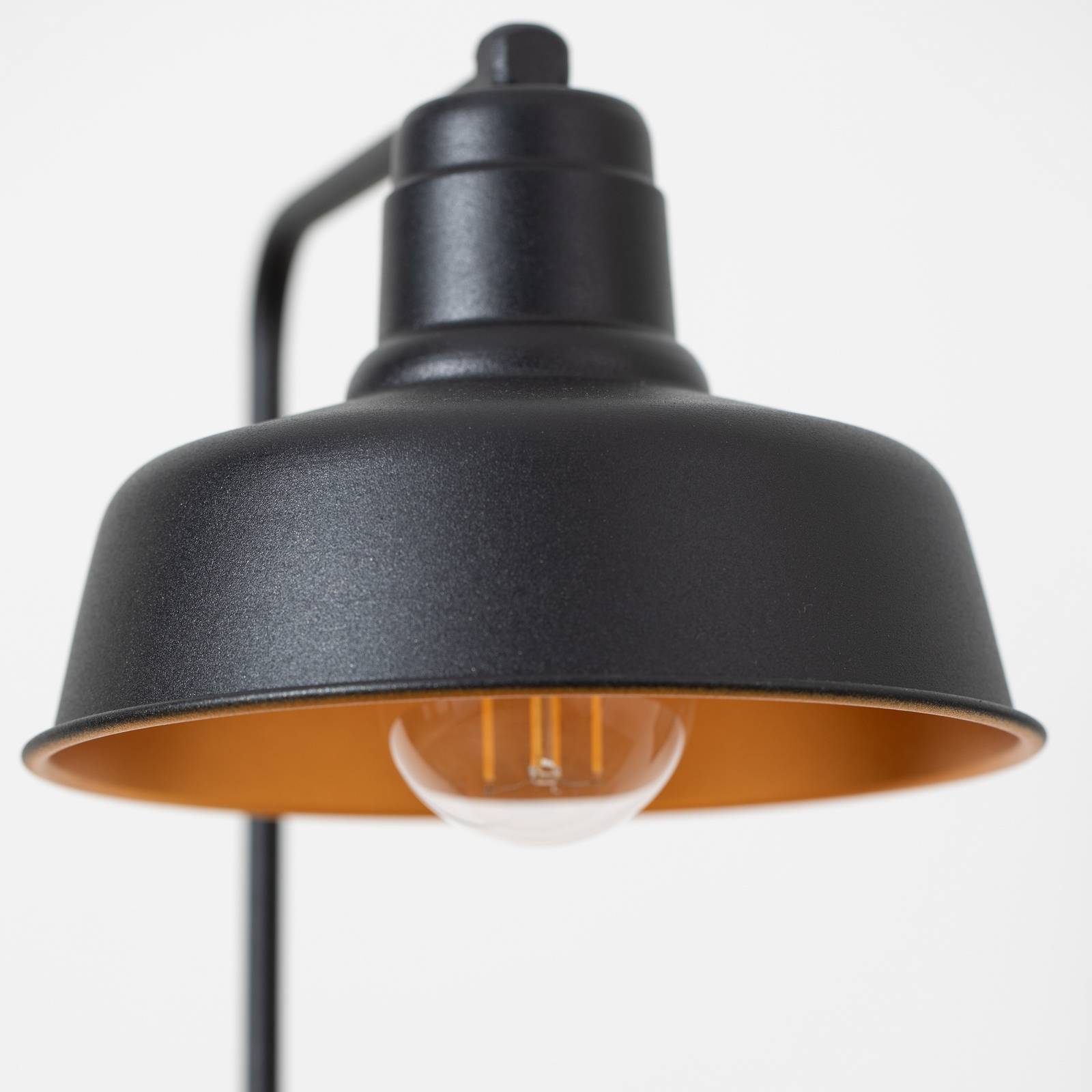 Lampa stołowa Berceste 181BLACK-ML, czarna metalowa wysokość 55 cm