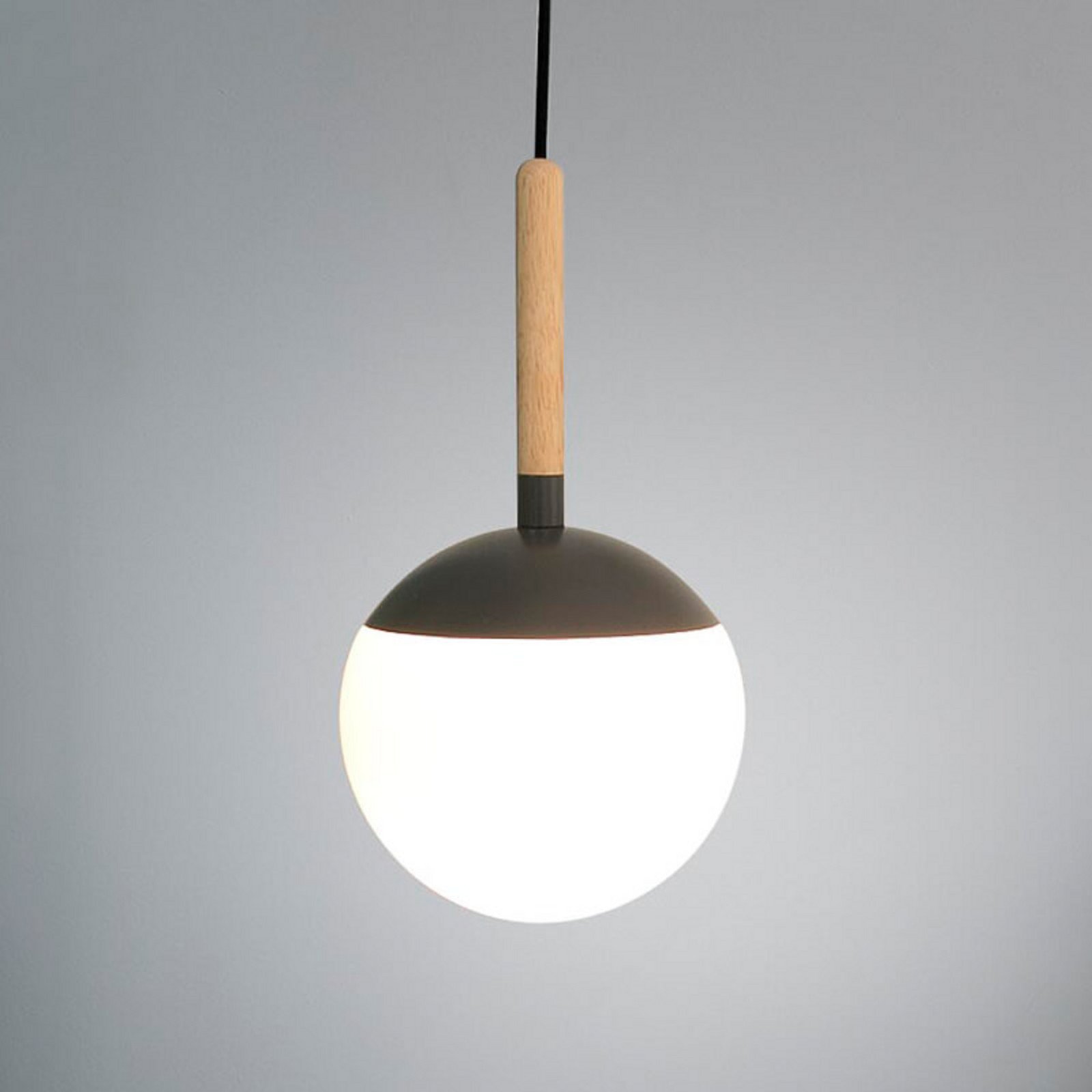 FARO BARCELONA Element metal gri închis - lampă suspendată Mine - Camera de zi / sufragerie - modern - gri închis alb maro deschis negru - Sticlă