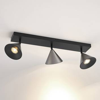 Lucande Kartio lampa ścienna 3-pkt wychylna nikiel