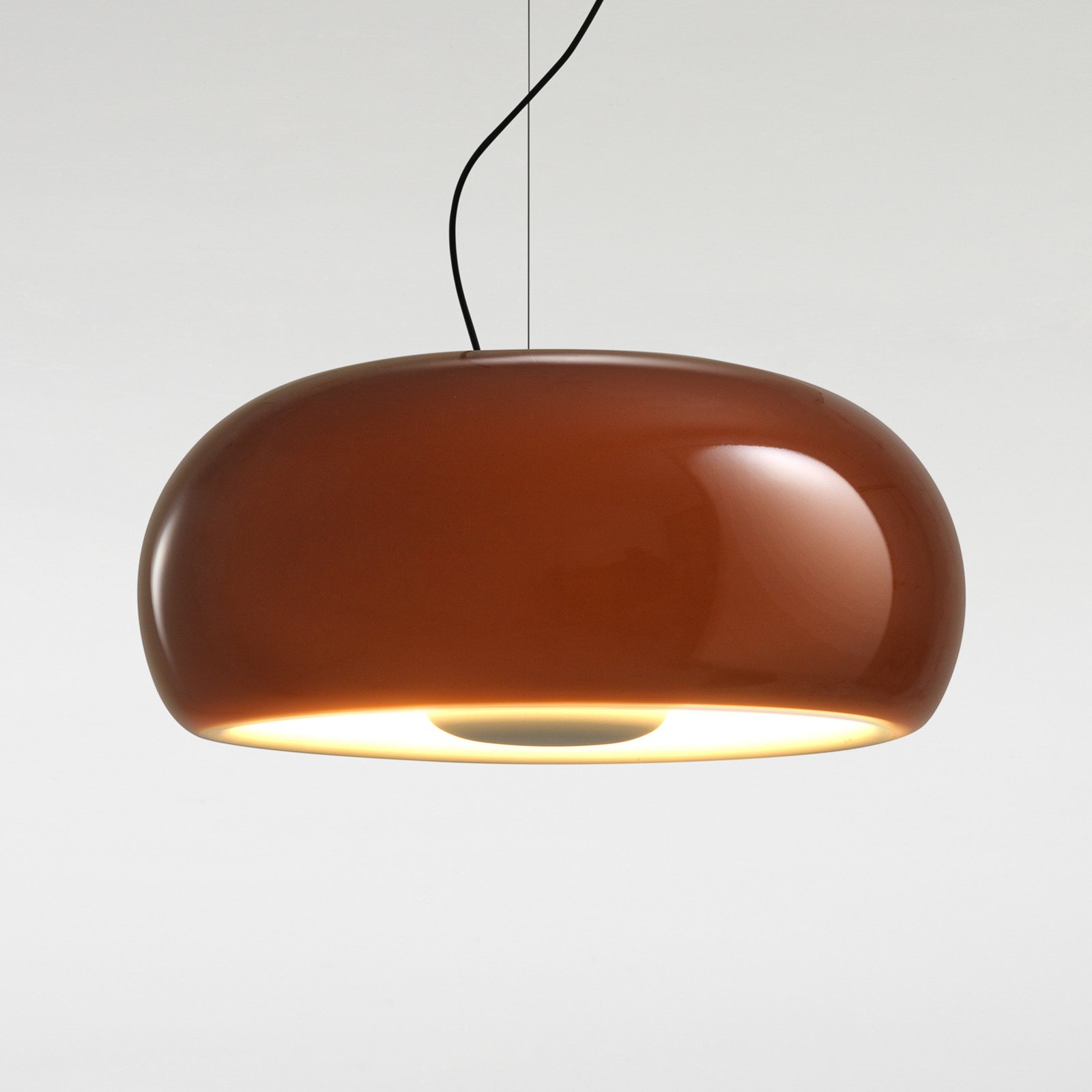 MARSET Vetra LED hanglamp, Ø 43 cm, barnsteen