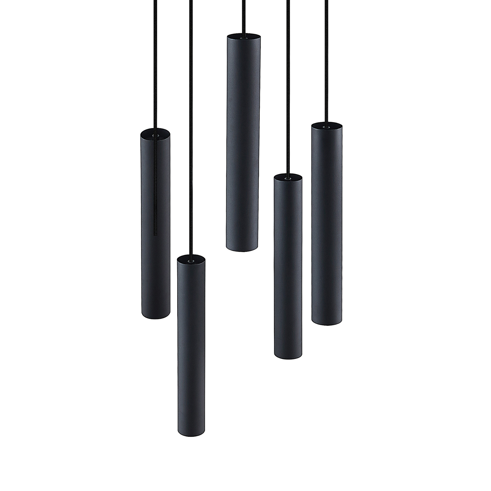 Lindby Sanad hanging light, round, black