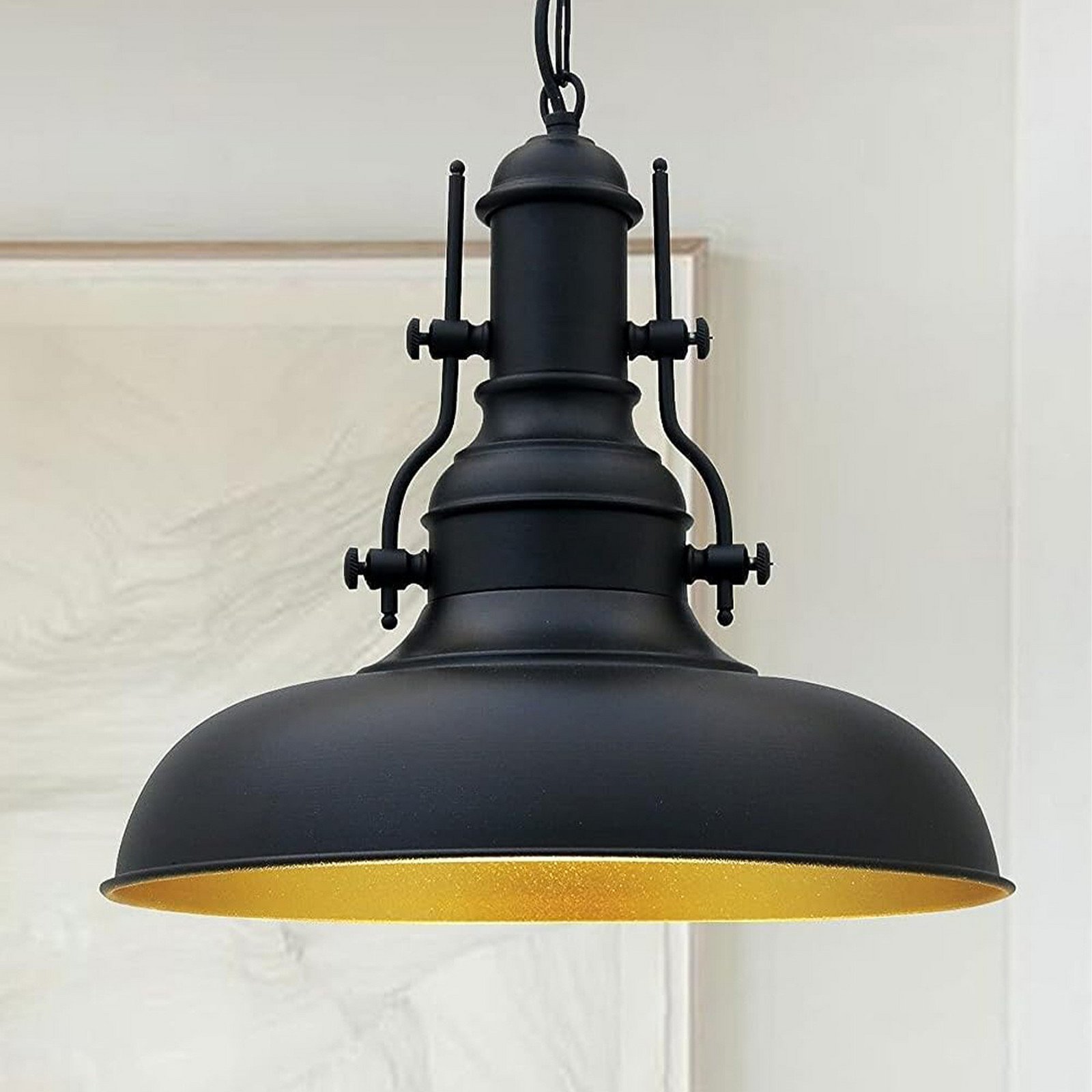 ROYALTECH Lampă suspendată Nota negru Ø 31 cm metal E27 - Camera de zi / sufragerie - Vintage