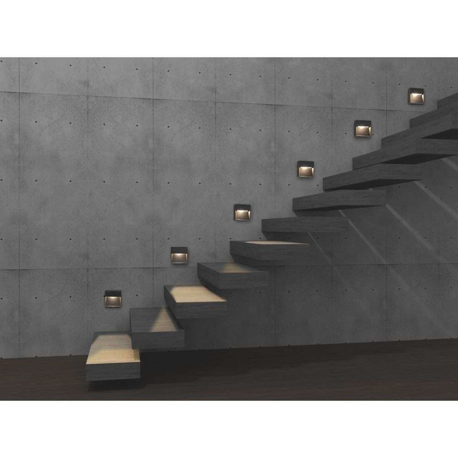 Arca Step Outdoor Wall Lamp Black - Antidark