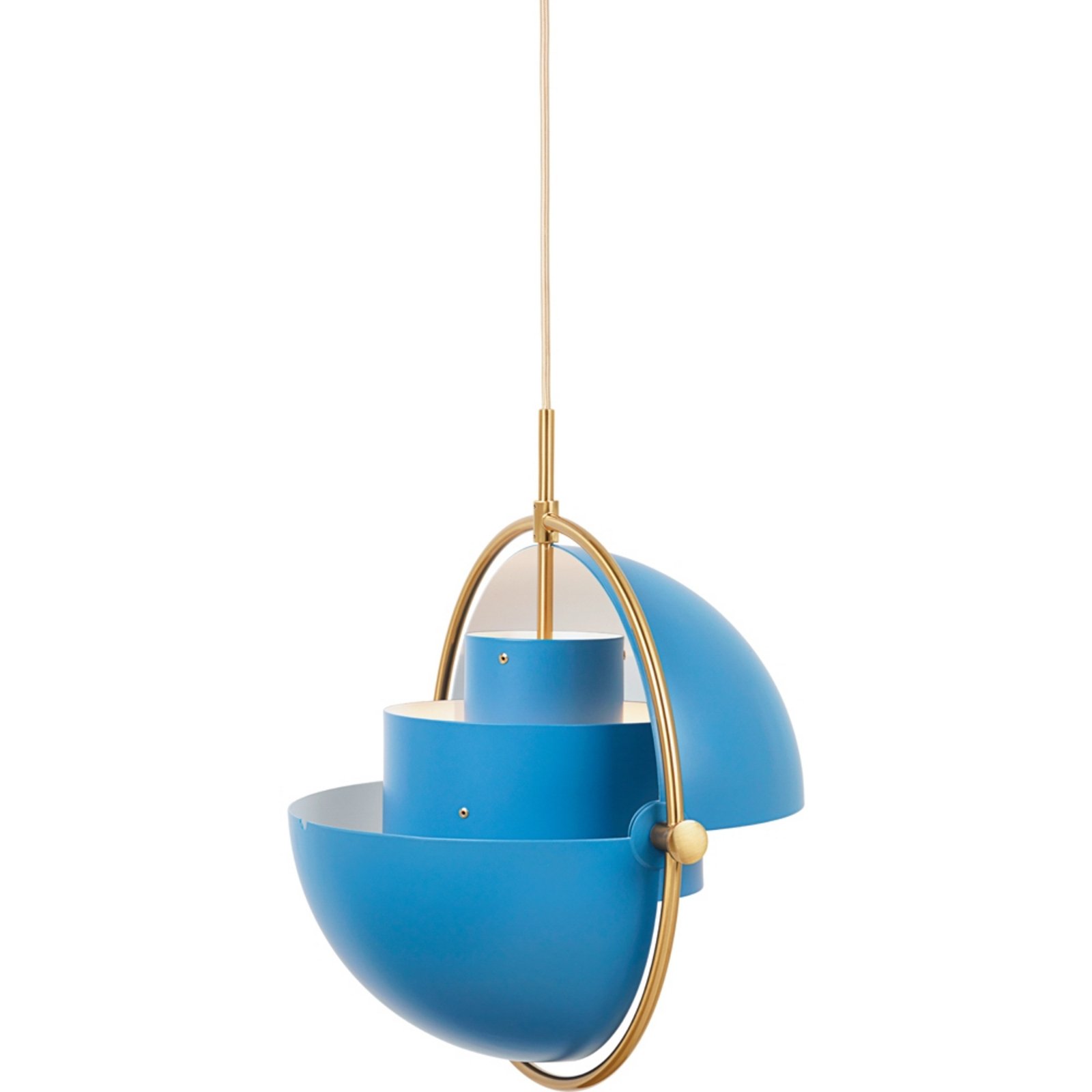 Multi-Lite Candeeiro Suspenso ø36 Brass/Blue - GUBI