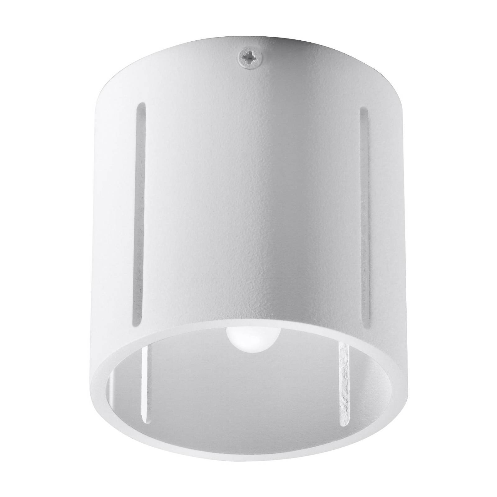 Taklampa Topa som vit cylinder