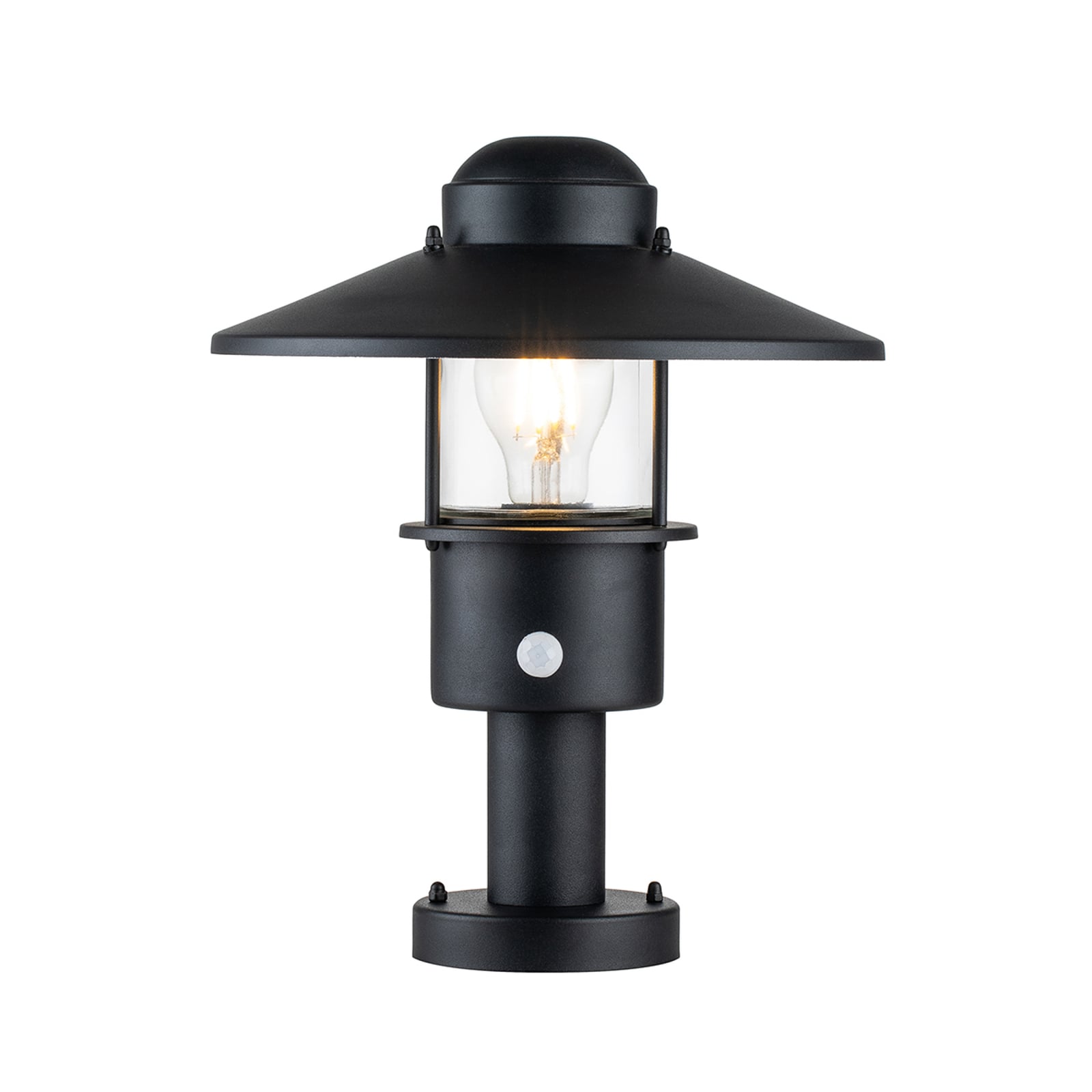 Klampenborg podna lampa, crna, PIR senzor, IP44 - Elstead