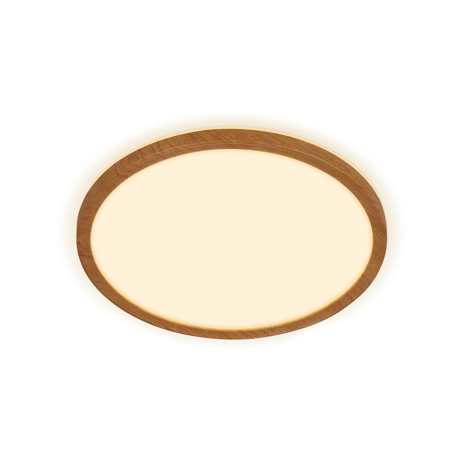 LED lubų šviestuvas „Tava Wood“, Ø 29 cm, plastikas, 3000 K