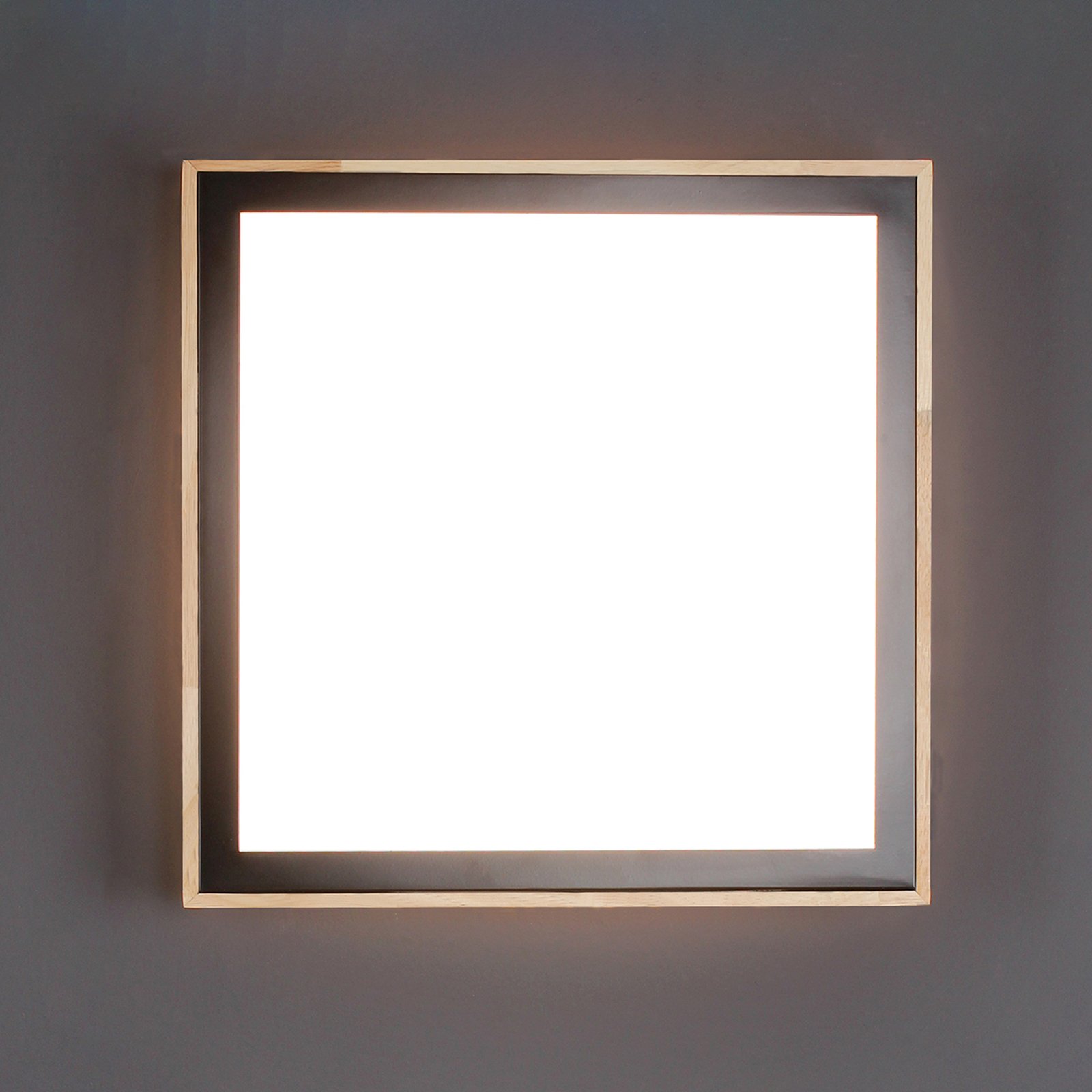 Solstar LED ceiling light, angular 39 x 39 cm