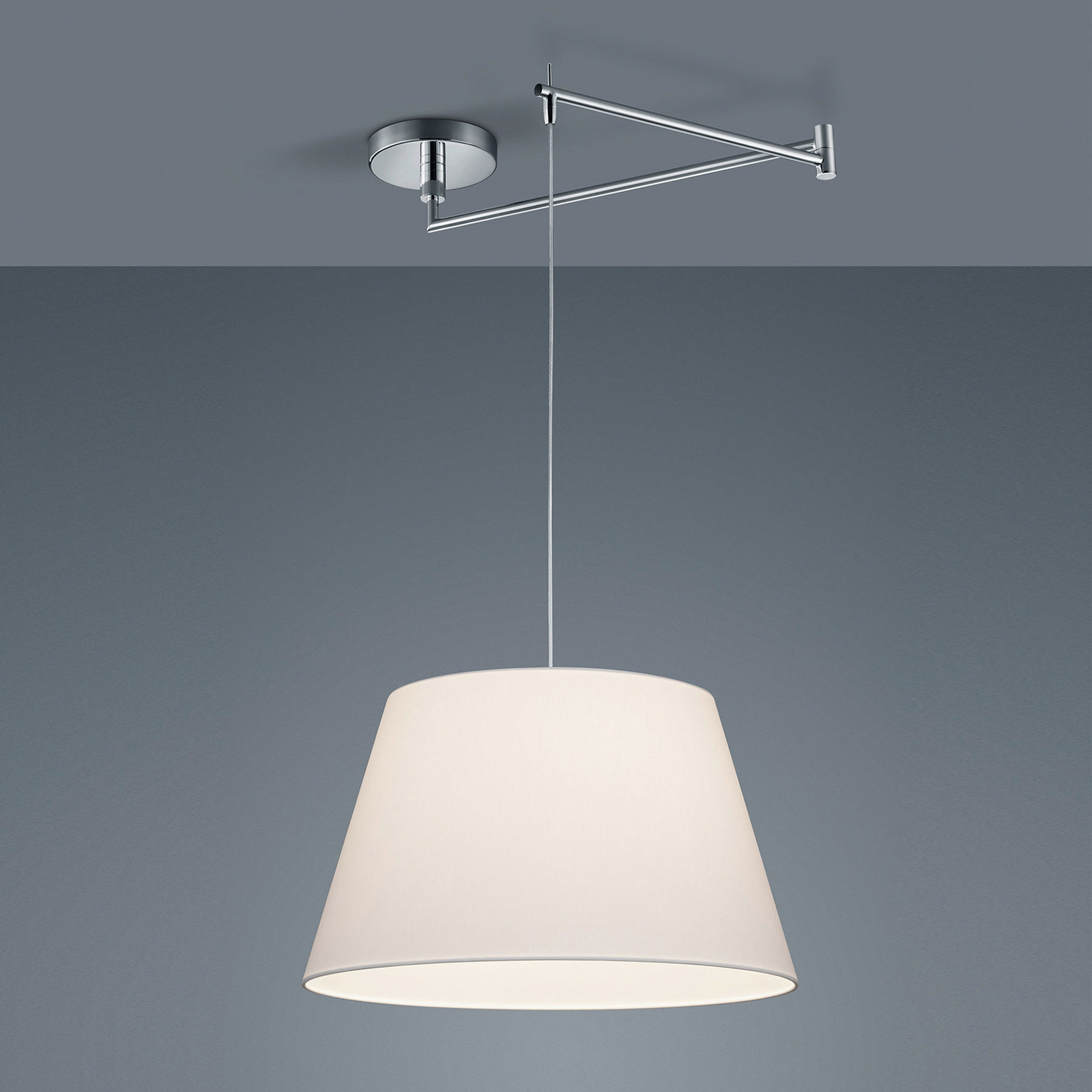 Helestra Certo hanging light conical 1-bulb, white