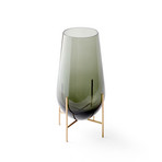 Echasse Vase, Höhe 45 cm, rauchgrau/grün/messing - Audo