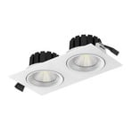 SLC DL04 Square X2 LED inbouwlamp 3000K wit