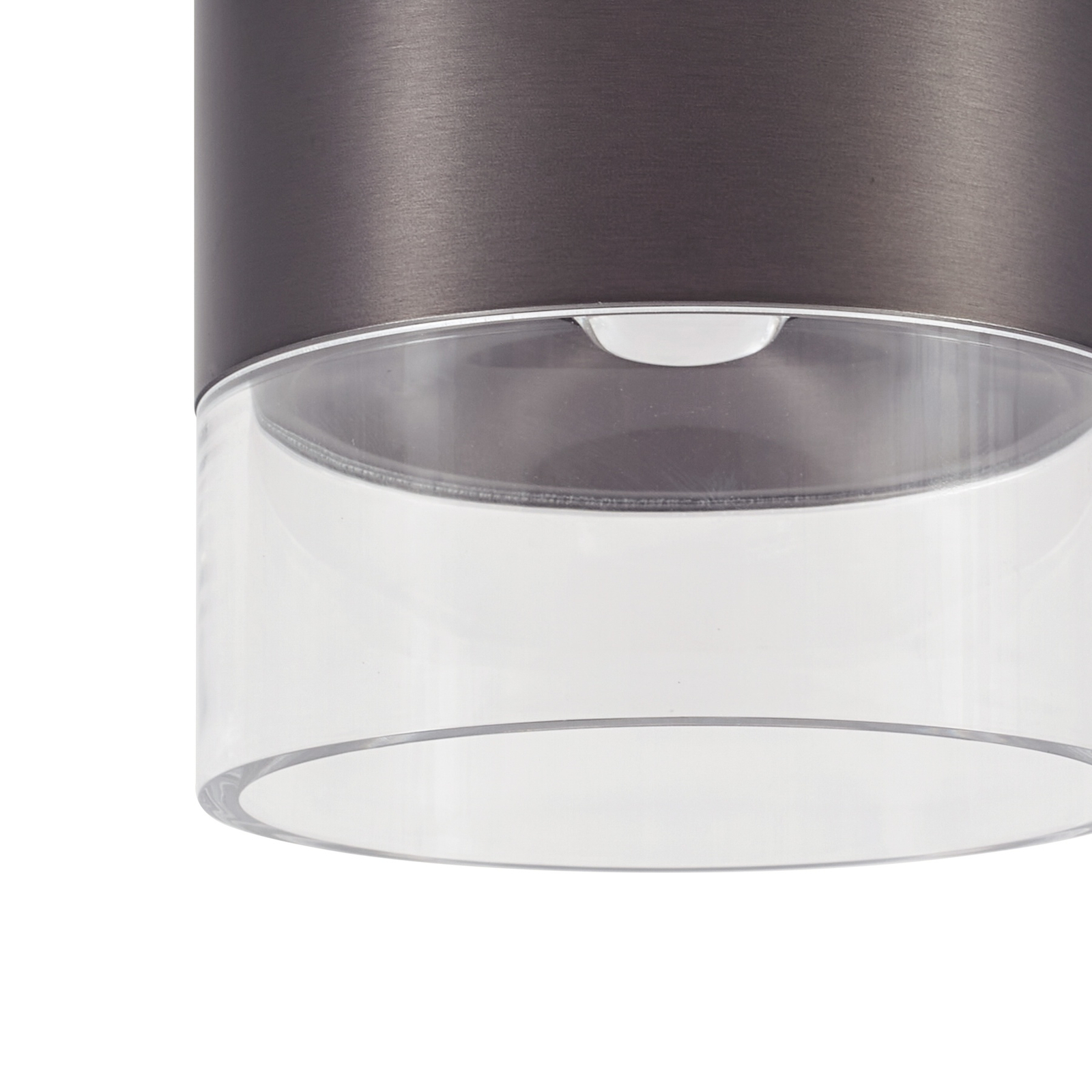 Lindby LED plafondlamp Dalila, zwart, Ø 10 cm, aluminium