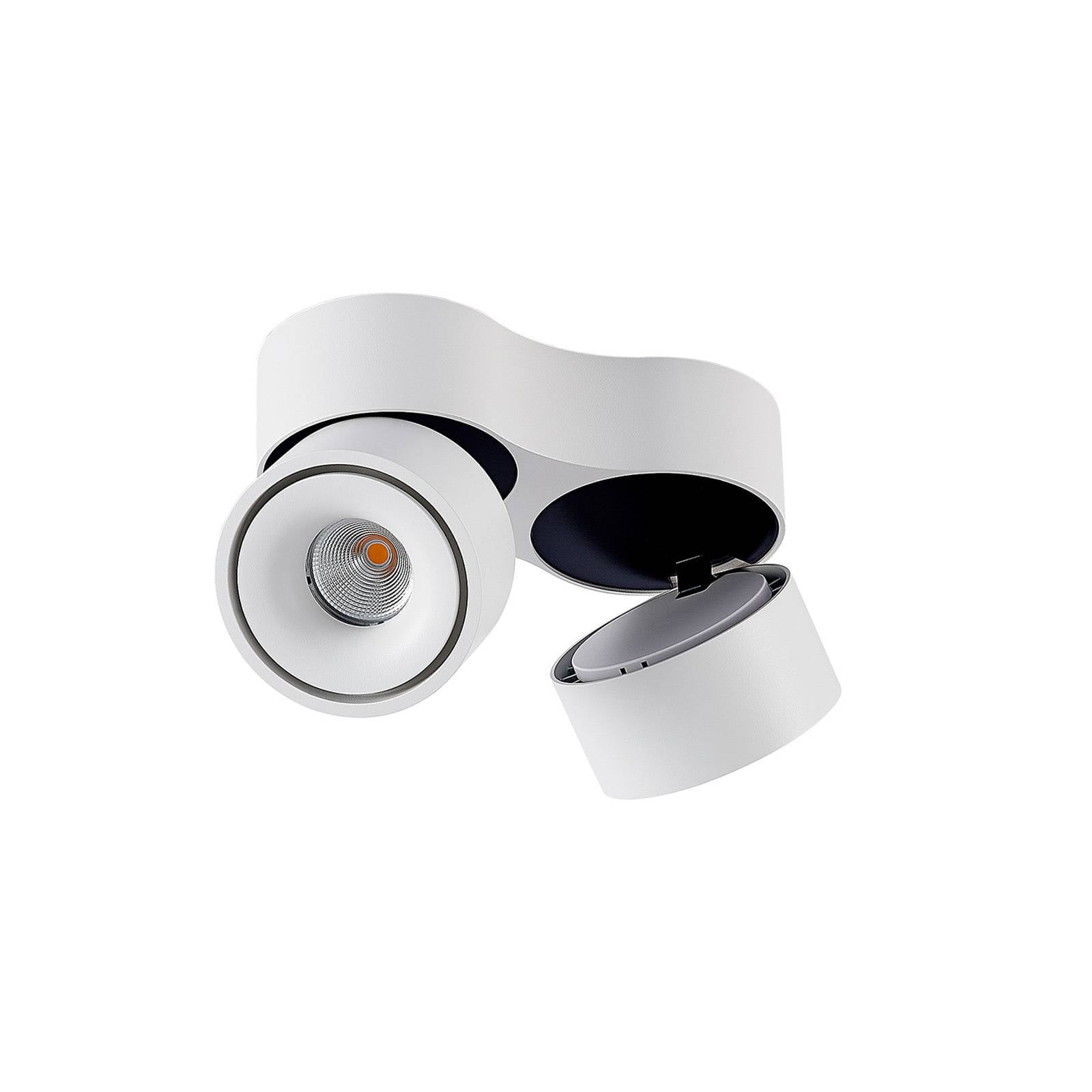 Arcchio LED-Deckenstrahler Rotari, weiß, 2-flg., 2270lm