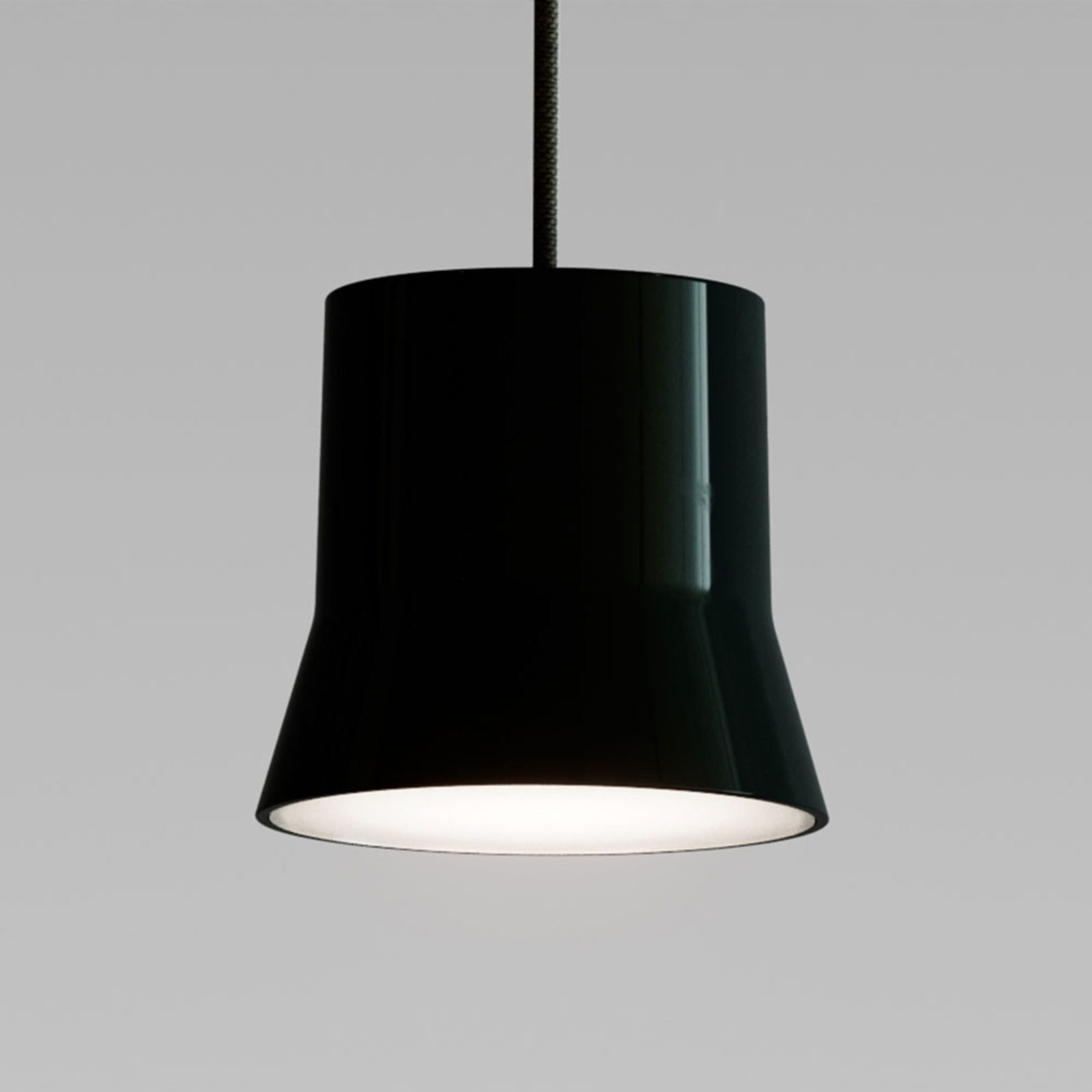Artemide GIO.light LED hanging light, black, for Living / Dining Room, aluminium, glass, 8 W, energy efficiency: A, H: 9.8 cm