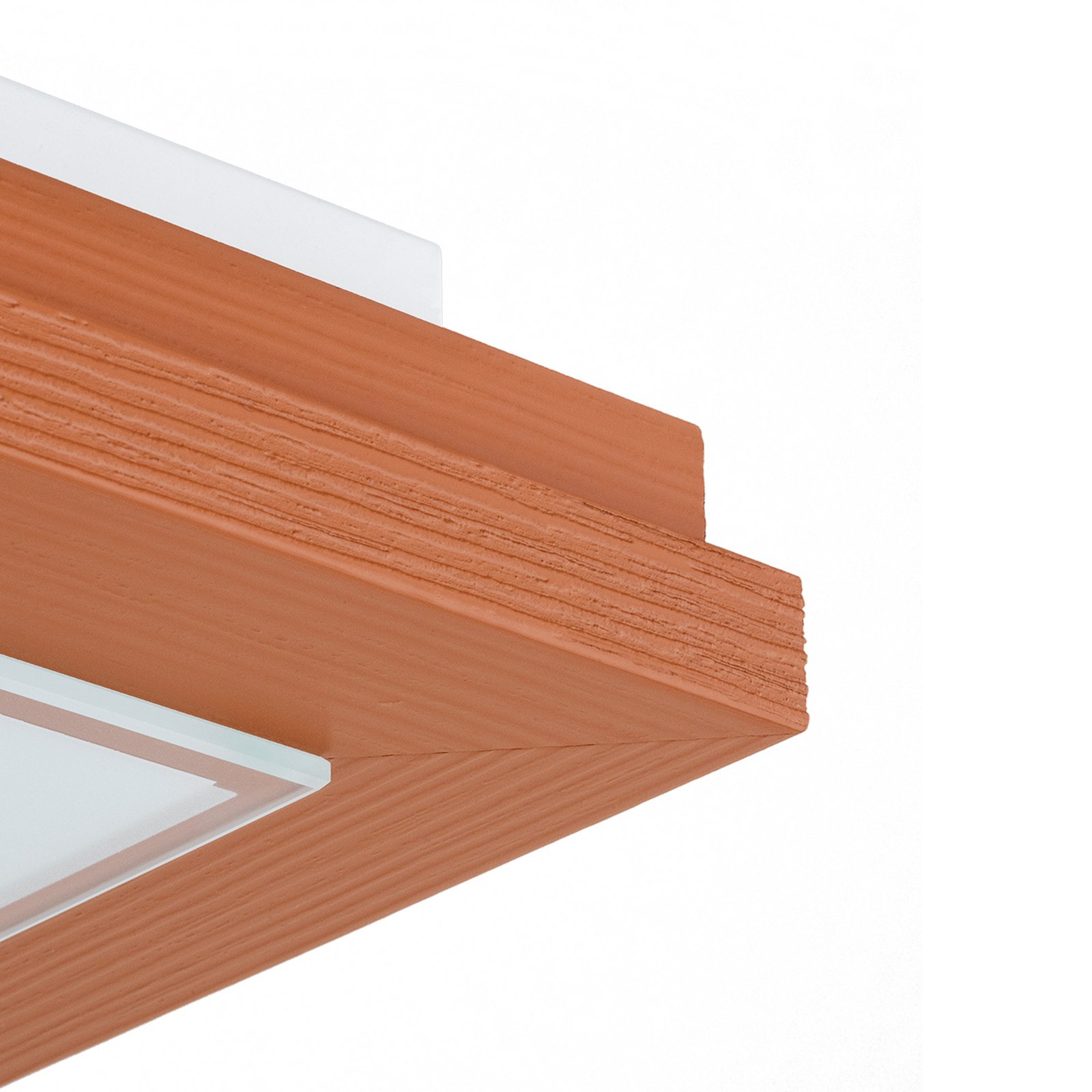 Tally ceiling light, width 32 cm, terracotta, wood, E27