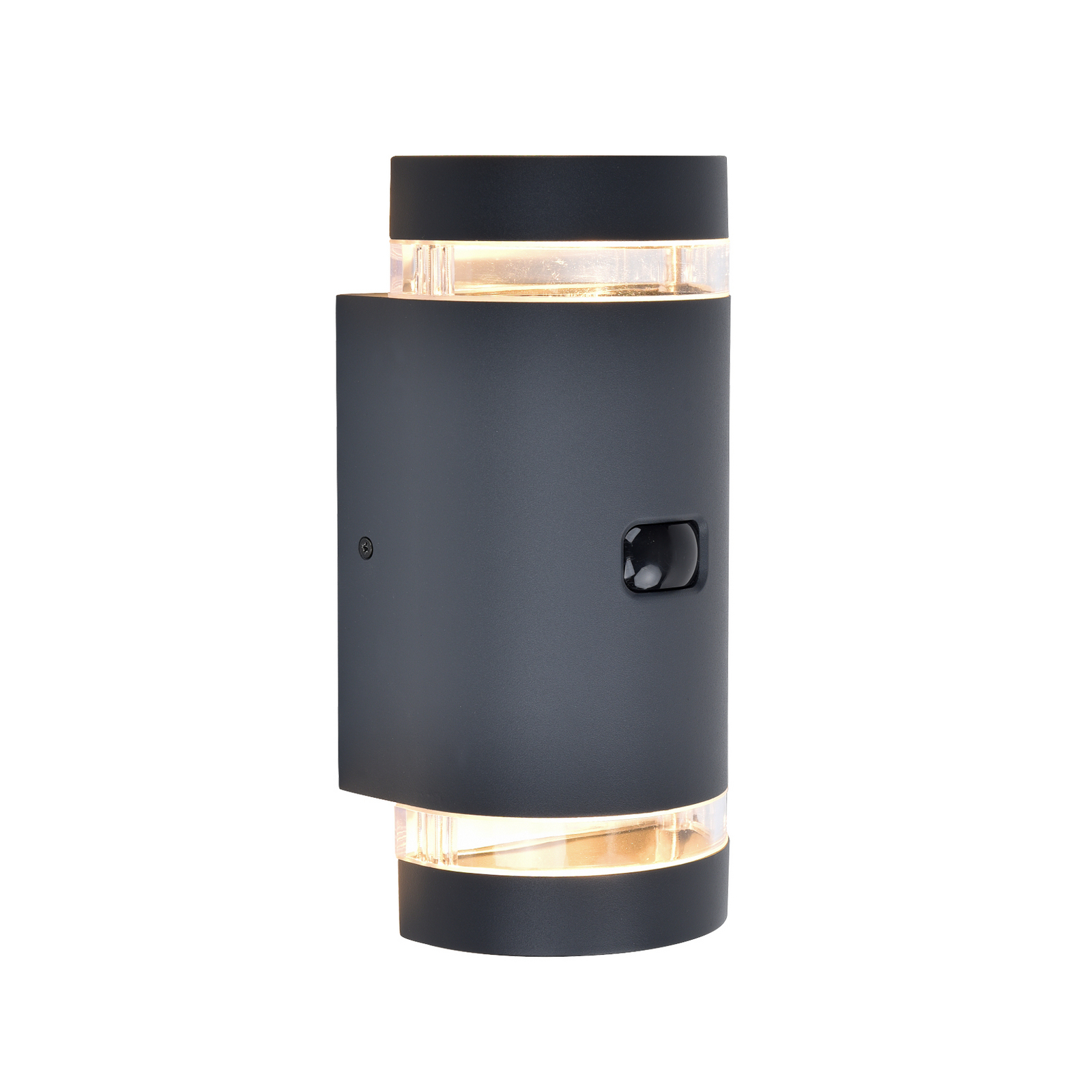 Sensor-Außenwandlampe FOCUS ROUND, dunkelgrau, 2 x GU10 IP44
