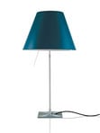 Costanza Stolová Lampa s Dimmer Aluminium s Petroleum Blue - Luceplan