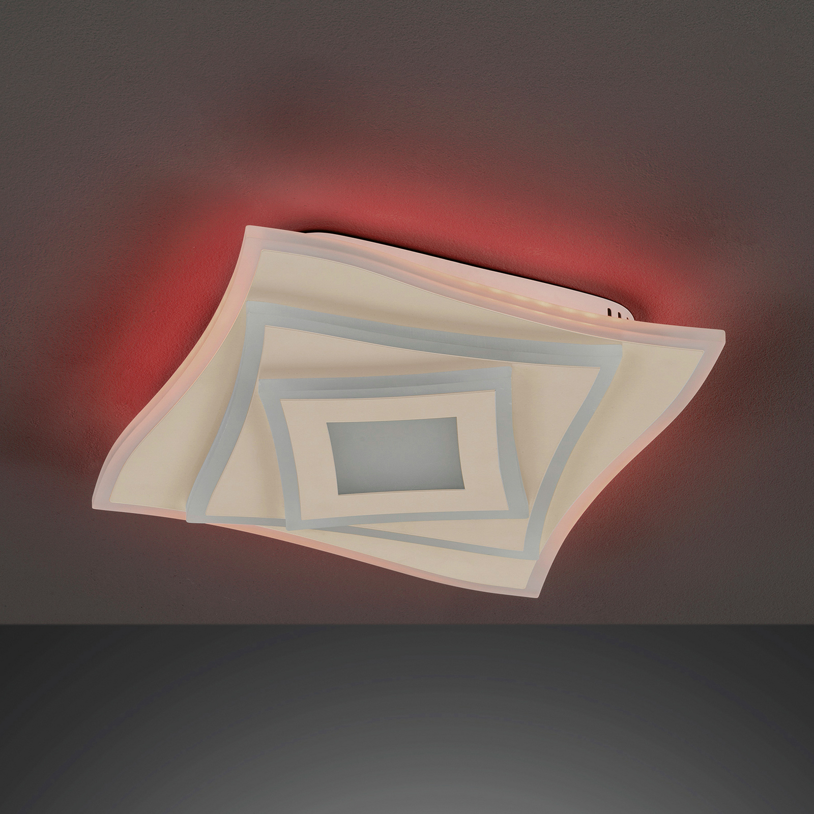 Lámpara LED de techo HERO, arena, 40 x 40 cm, control remoto, CCT atenuable Lámpara LED de techo HERO, arena, 40 x 40 cm, control remoto, CCT atenuable