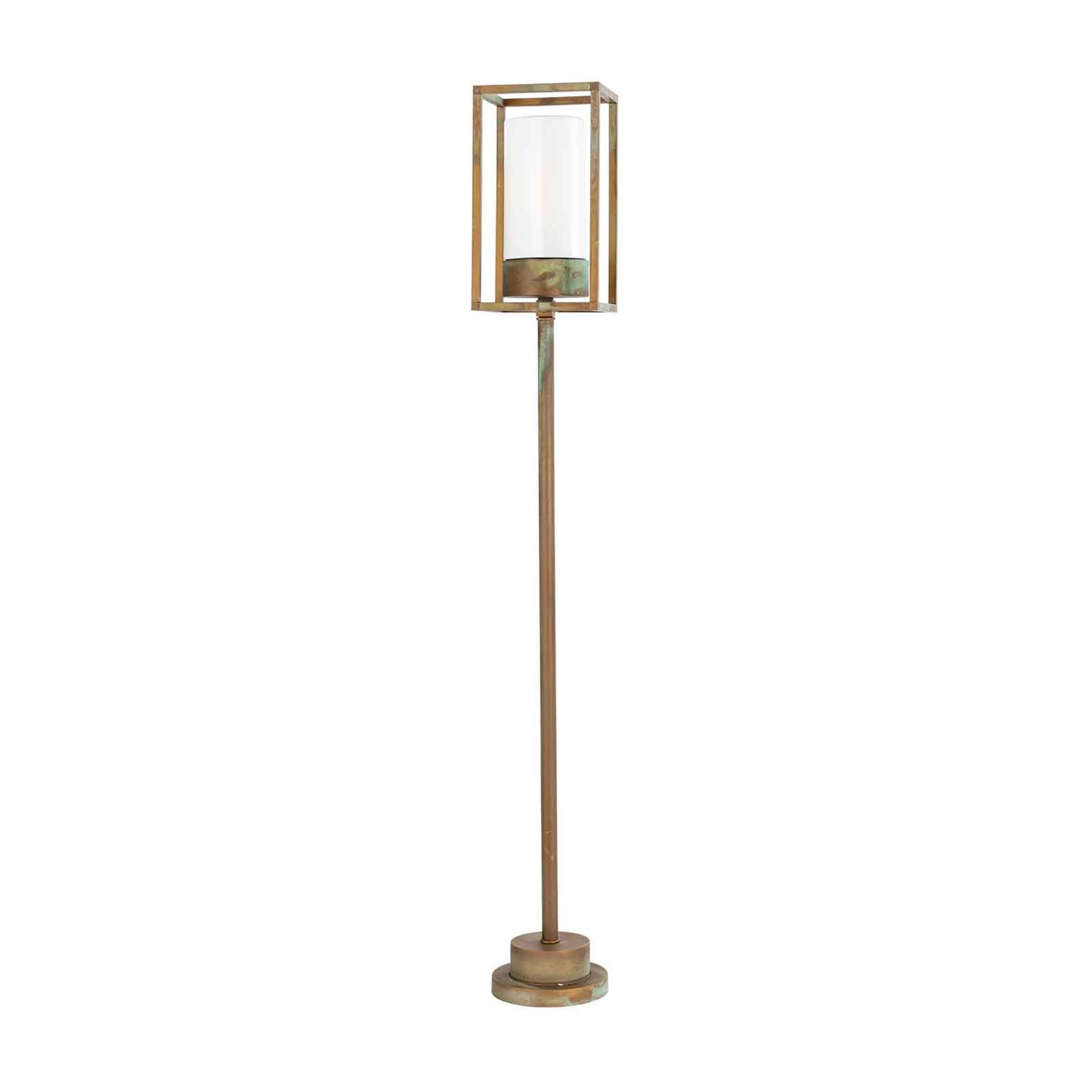 Wegeleuchte Cubic³ 3371 messing antik/opal