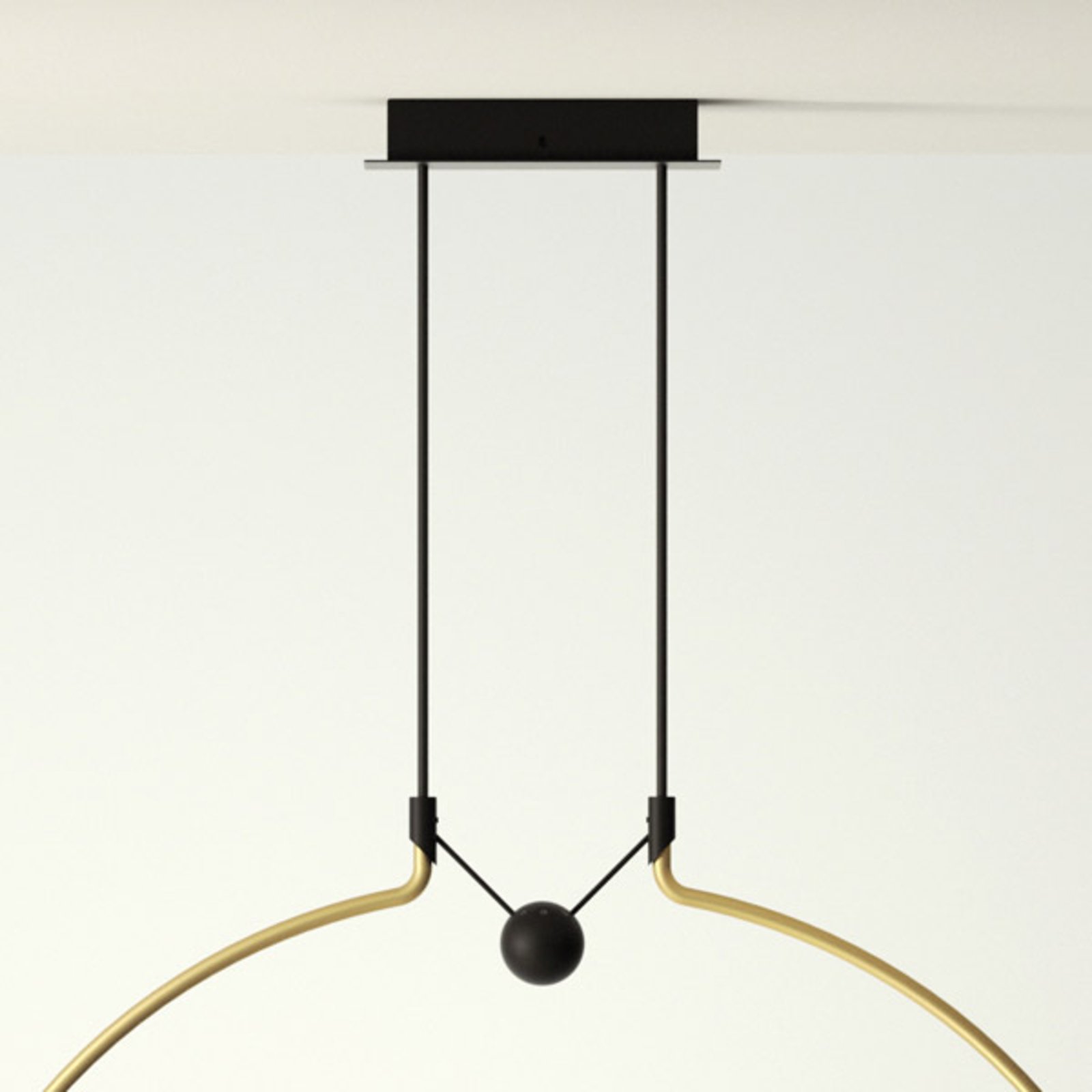 Axolight Liaison M2 hanglamp goud/zwart 84cm