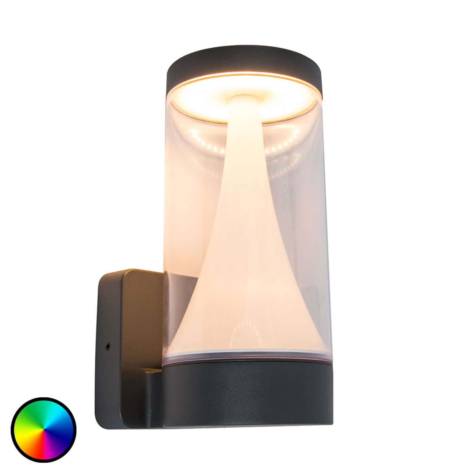 Eco-Light Spica WiZ LED outdoor wall light, die-cast aluminium, plastic, 16 W, energy efficiency: A+, W: 12 cm, H: 28 cm
