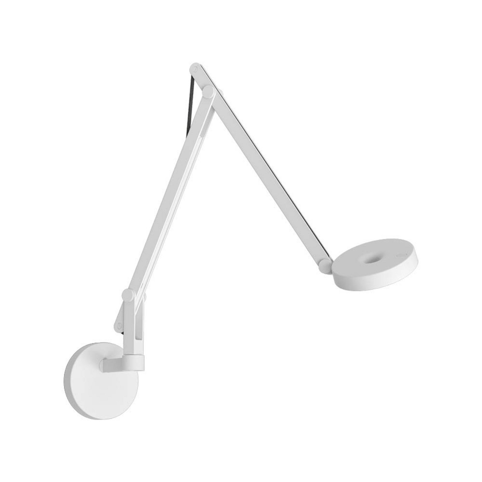 String W2 Mini Wall Lamp w/Hole DTW Matte White/Black - Rotaliana