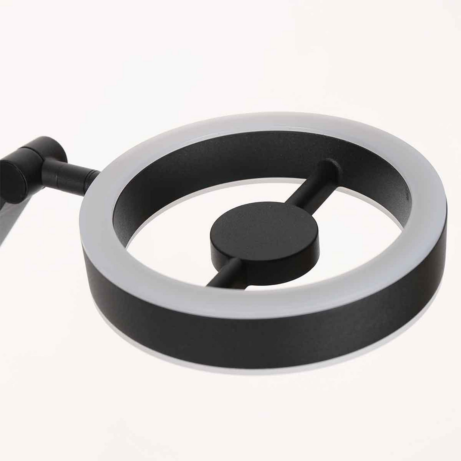 Steinhauer Lampadar LED Ringlux negru metal reglabil - Camera de zi / sufragerie - Modern