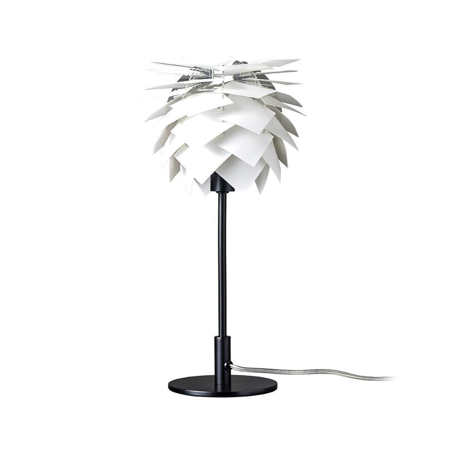 Dyberg Larsen lámpara de mesa Pineapple, blanco/negro, altura 35 cm