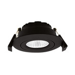 DOTLUX LED ugradbena stropna svjetiljka CIRCLEminidim, crna Ø 8,5 cm