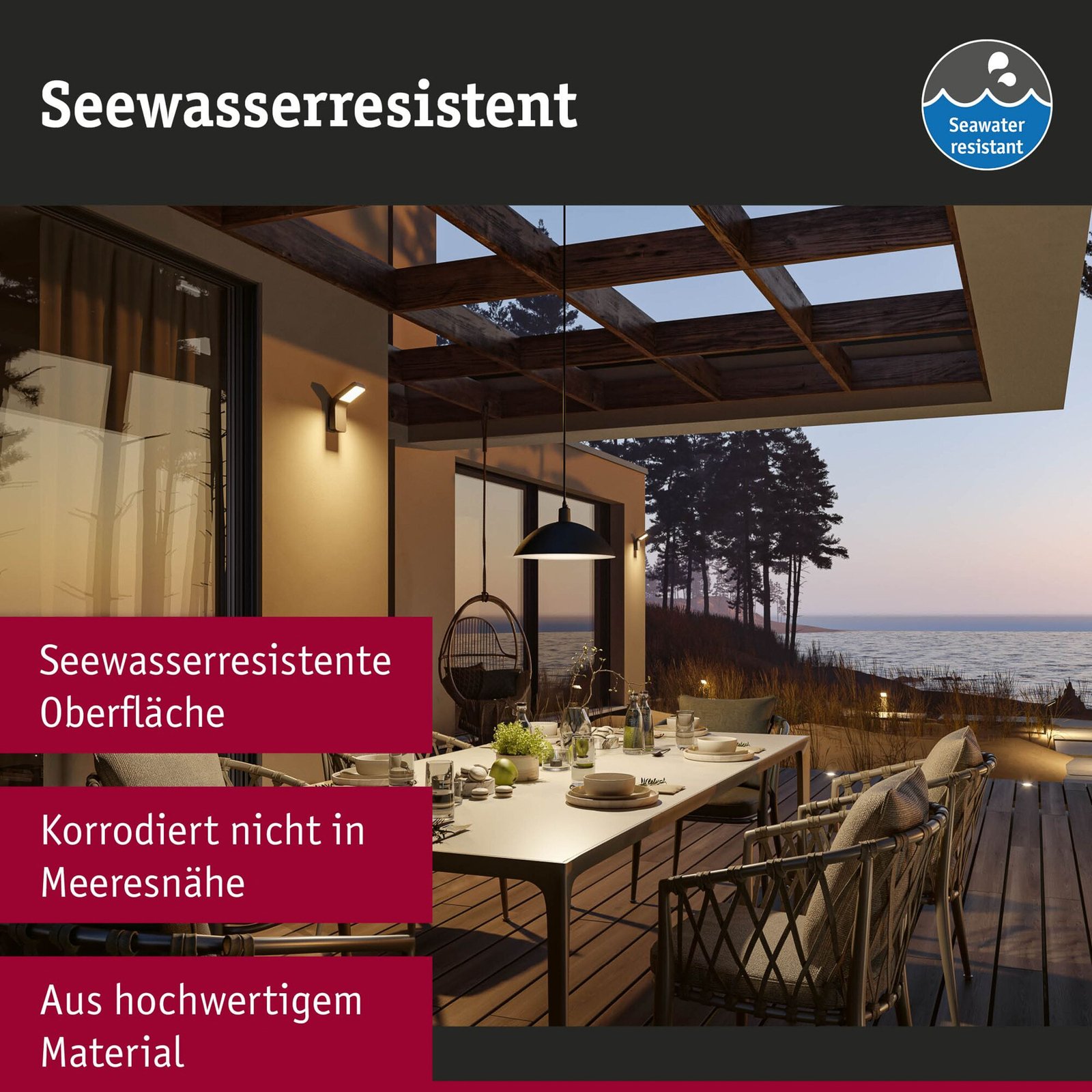 Azalena LED-Außenwandleuchte Sensor weiß - Paulmann