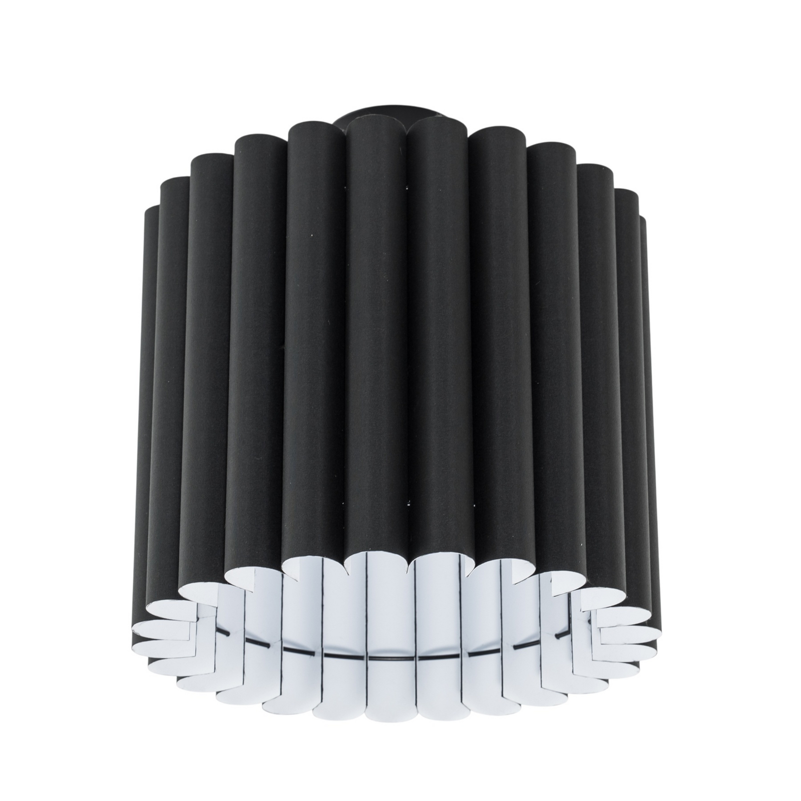 Lampa sufitowa Aria, czarna, mikrofibra, E27